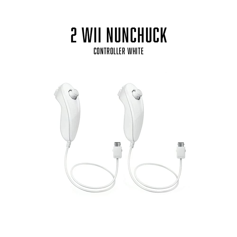 Refurbished Nintendo Wii Console - White Premium Bundle with Motion Controller & Nunchuk | Perfect for Family Game Nights & Home Entertainment