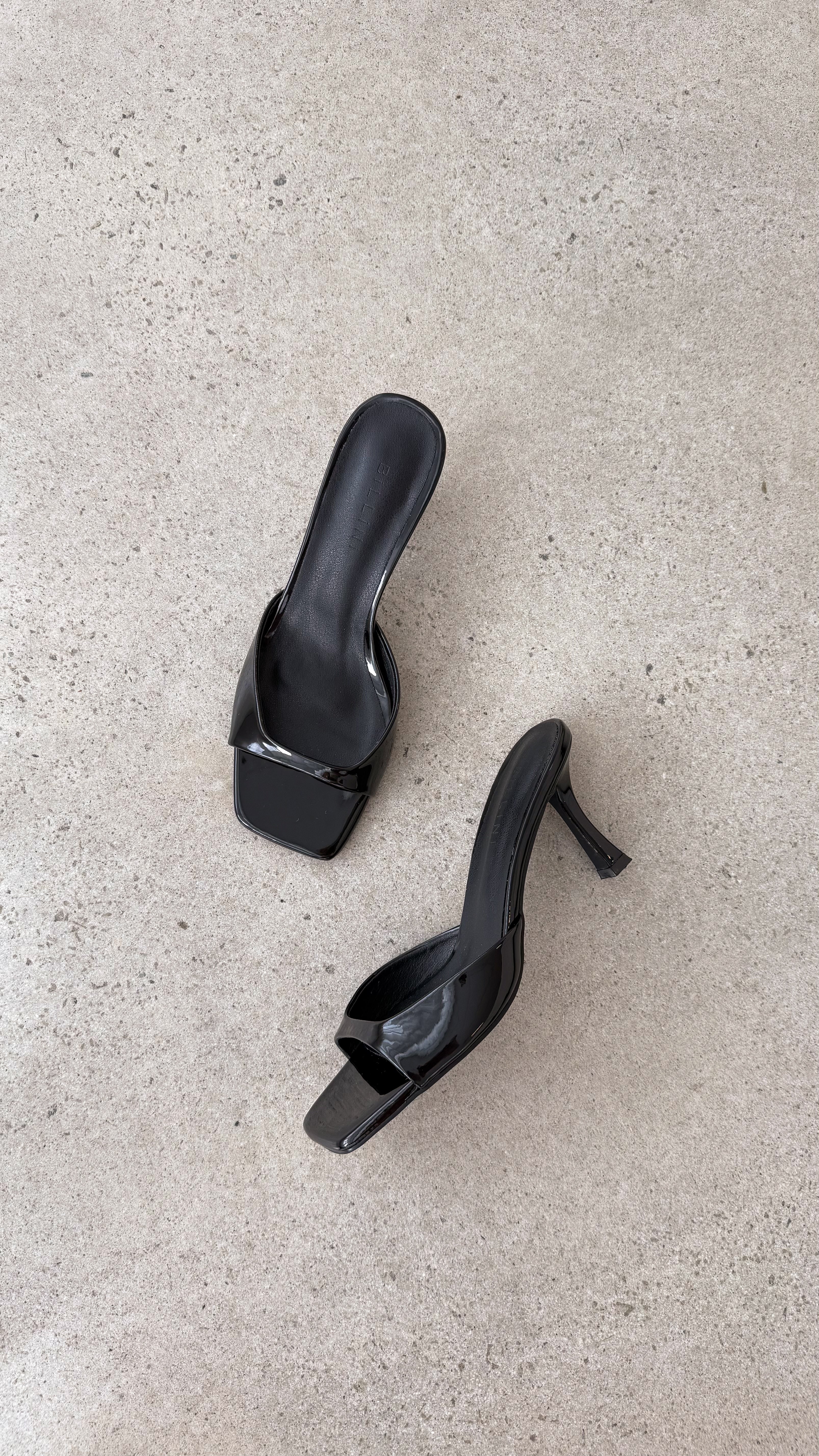 Joey Heel Black Patent Leather High Heels - Stylish Women's Dress Shoes for Parties, Weddings & Evening Events