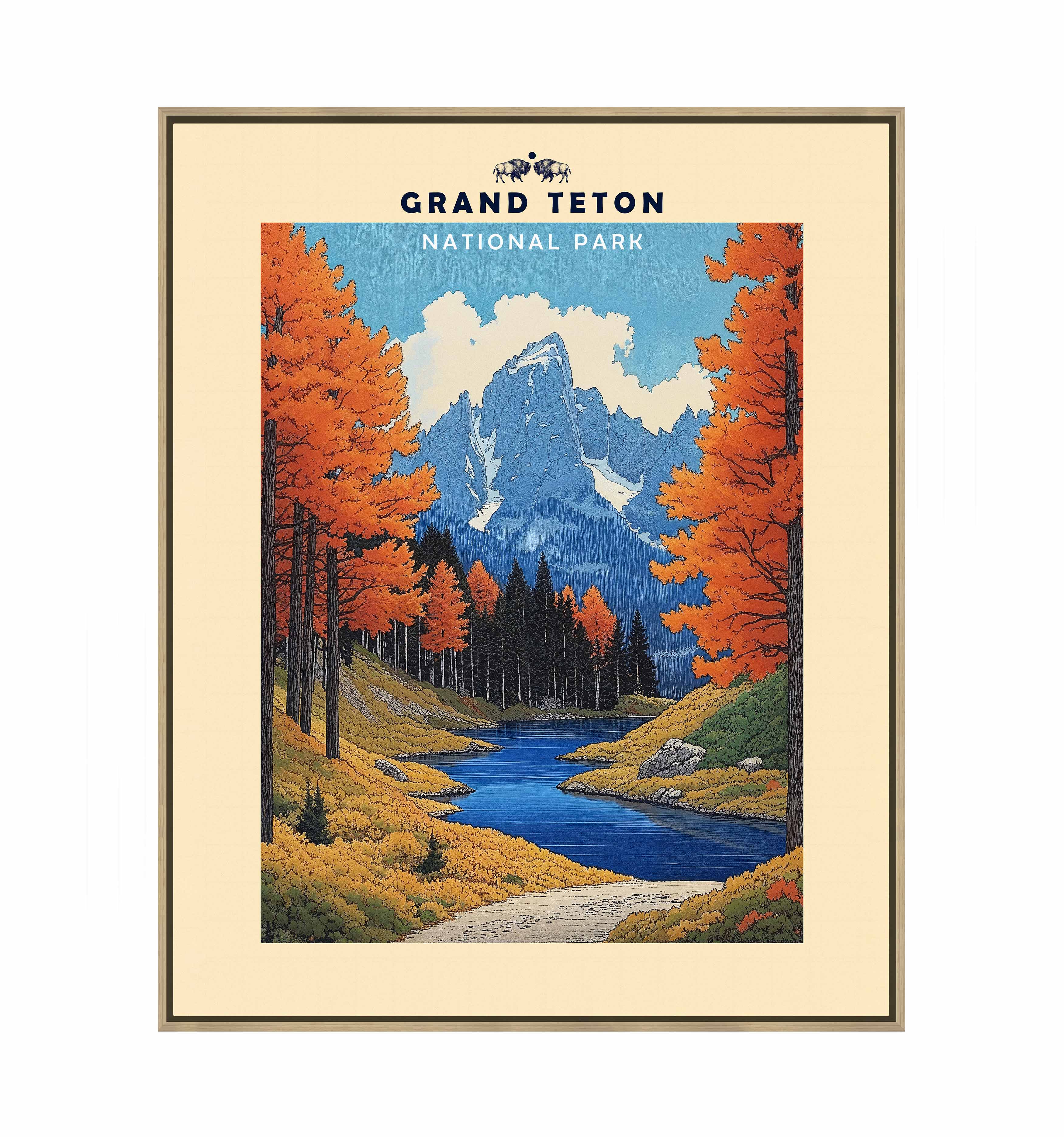 Grand Teton National Park Landscape Gallery Wrapped Canvas Wall Art - Perfect for Living Room, Bedroom & Office Decor