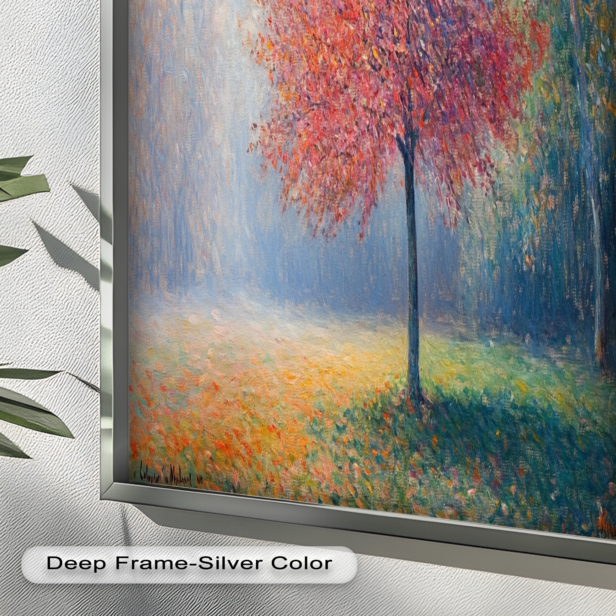 Autumn Radiance Impressionist Oil Painting - Handmade Landscape Artwork for Home Decor, Office Wall, Living Room & Gift