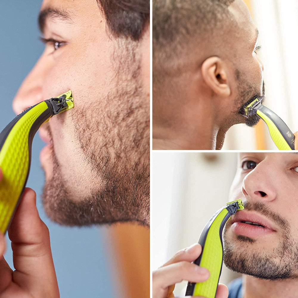 PHILIPS OneBlade Hybrid Electric Trimmer and Shaver QP2520/21 - Face & Body Grooming for Men, Waterproof Design - Perfect for Travel, Daily Shaving & Precision Styling