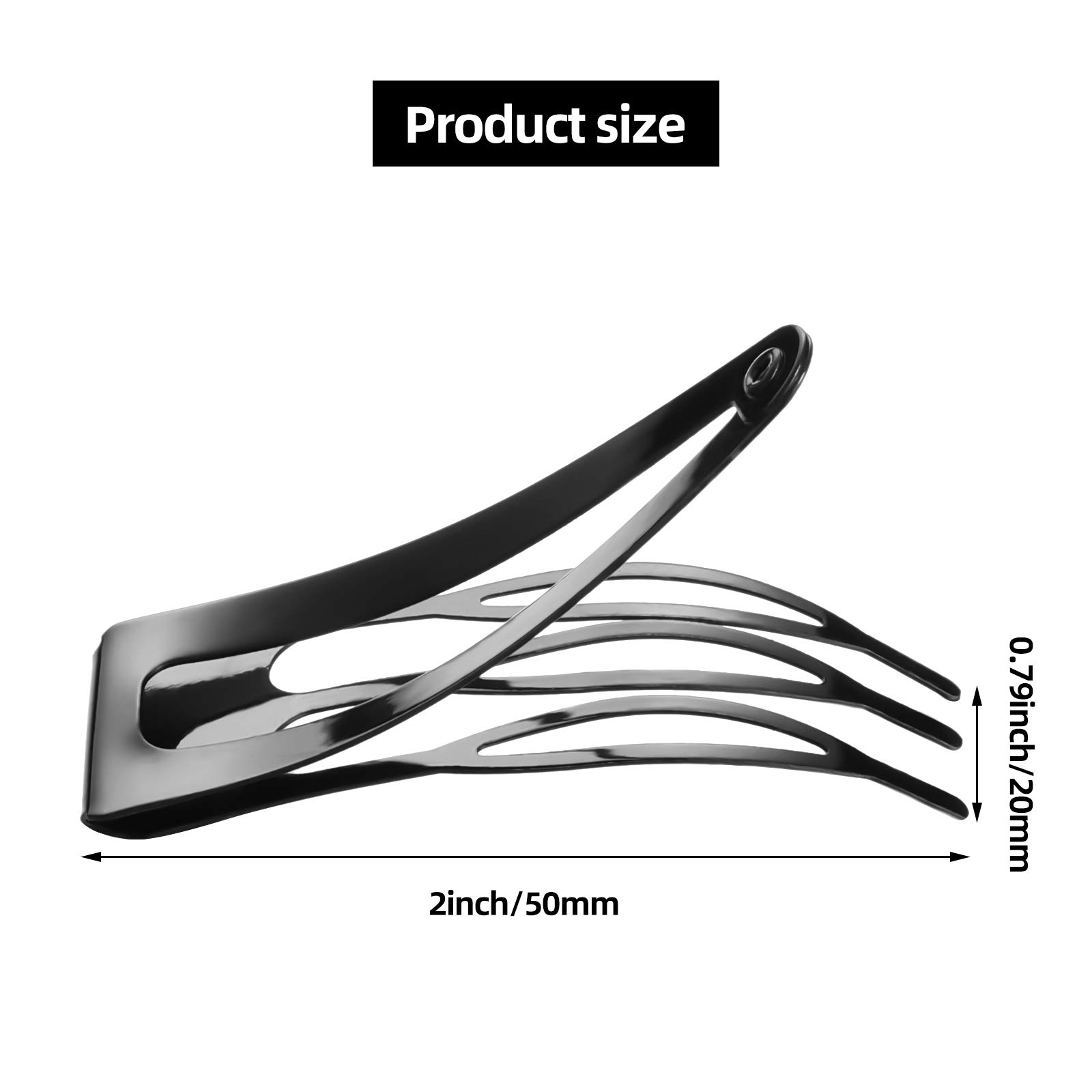 60 Pieces Double Grip Hair Clips - Metal Snap Barrettes for Women, Non-Slip Hair Accessories for Styling (3 Colors) | Salon Supplies & DIY Hairstyling at Home