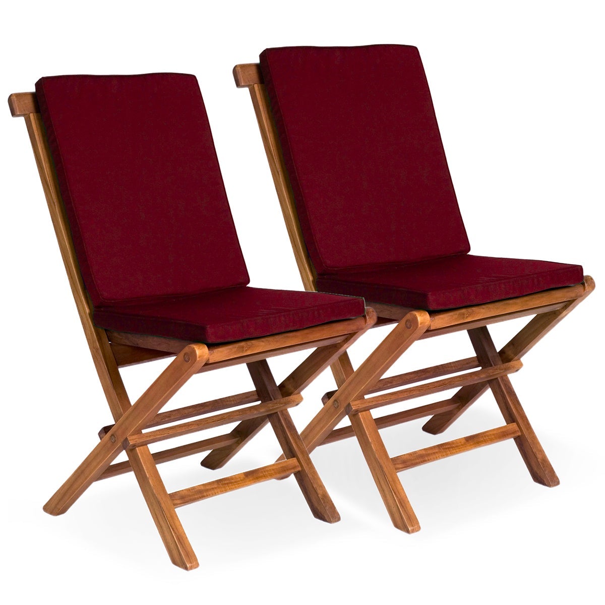Premium Cedar Folding Chairs Set - Natural Wood Outdoor Patio Furniture for Garden, Beach, Camping & Picnic - Portable & Durable