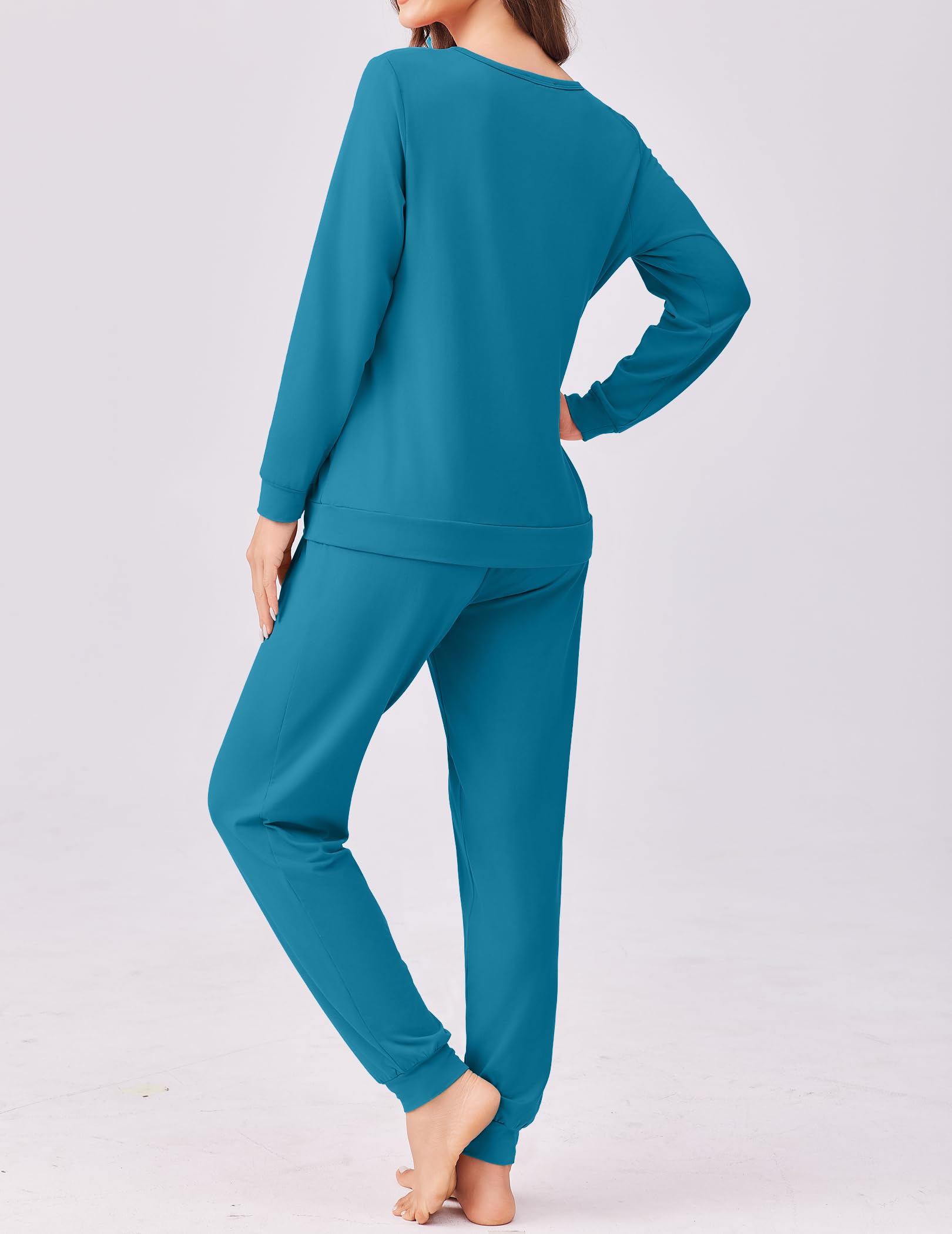 Ekouaer Women's 2-Piece Plaid Pajama Set - Long Sleeve Comfy Gingham Pajamas with Pockets for Lounge & Sleepwear | Perfect for Relaxing at Home, Sleepovers & Cozy Nights