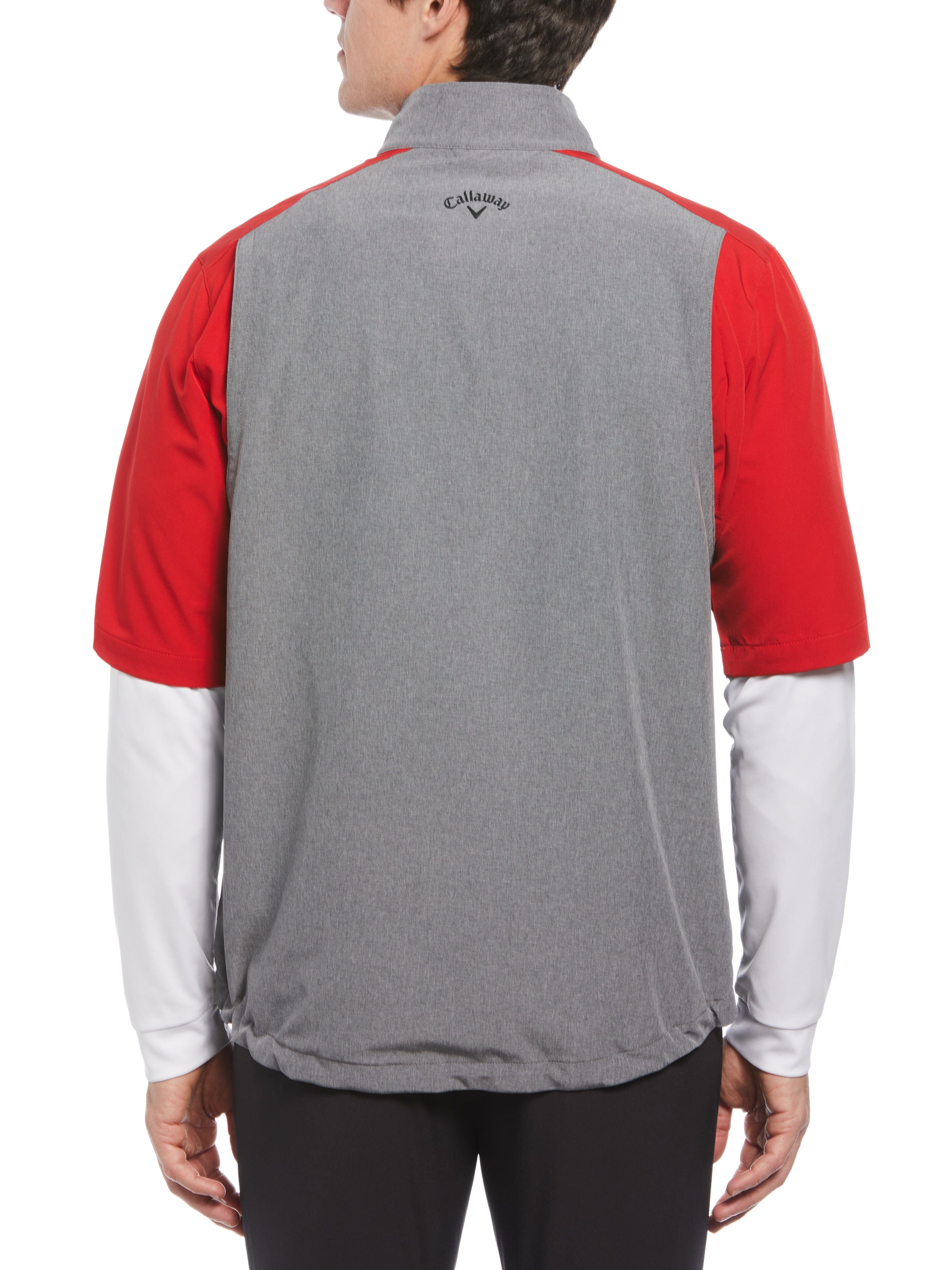 Men's Heather Blocked Half Zip Golf Pullover - Lightweight & Breathable Performance Shirt for Golfing, Running & Outdoor Activities