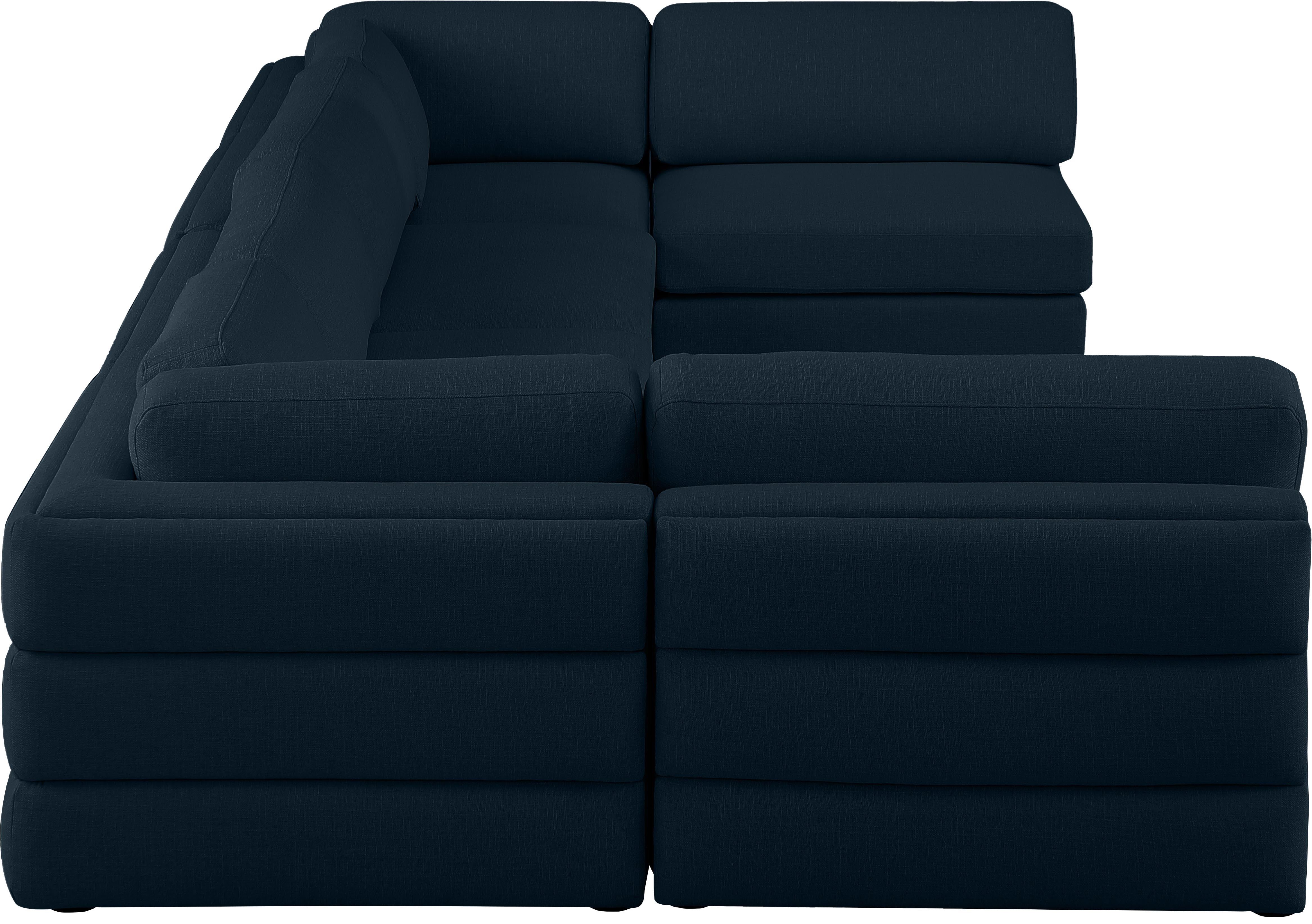 Beckham Durable Linen Textured Fabric Modular Sectional Sofa - Modern Living Room Furniture for Home & Office Comfort