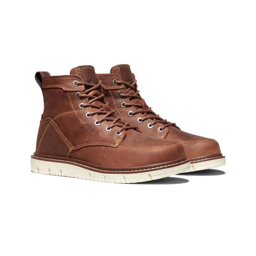 Women's San Jose 6 Soft Toe Boots - Comfortable Work Boots for Women in Gingerbread/Off White - Perfect for Construction, Hiking & Outdoor Activities