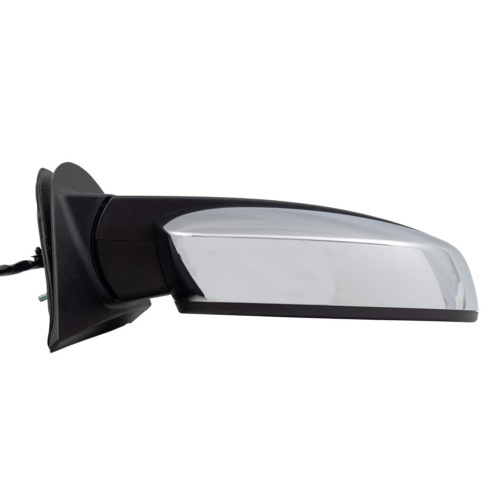 Replacement Passenger Side Power Heated Door Mirror with Chrome Cap for 2009-2013 Chevy Silverado Pickup Truck - Perfect for Winter Driving & Enhanced Visibility (Part #20756974)