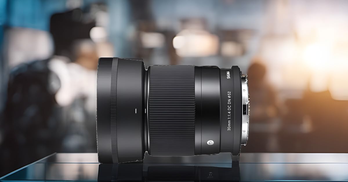Sigma 30mm f/1.4 Contemporary DC DN Prime Lens for Sony E Mount - Ultra Sharp Wide Aperture Lens for Portrait, Street & Low Light Photography | Includes Lens Pouch, Hood & Cleaning Kit (5-Piece Bundle) | Perfect for Vlogging, Travel & Professional Shoots