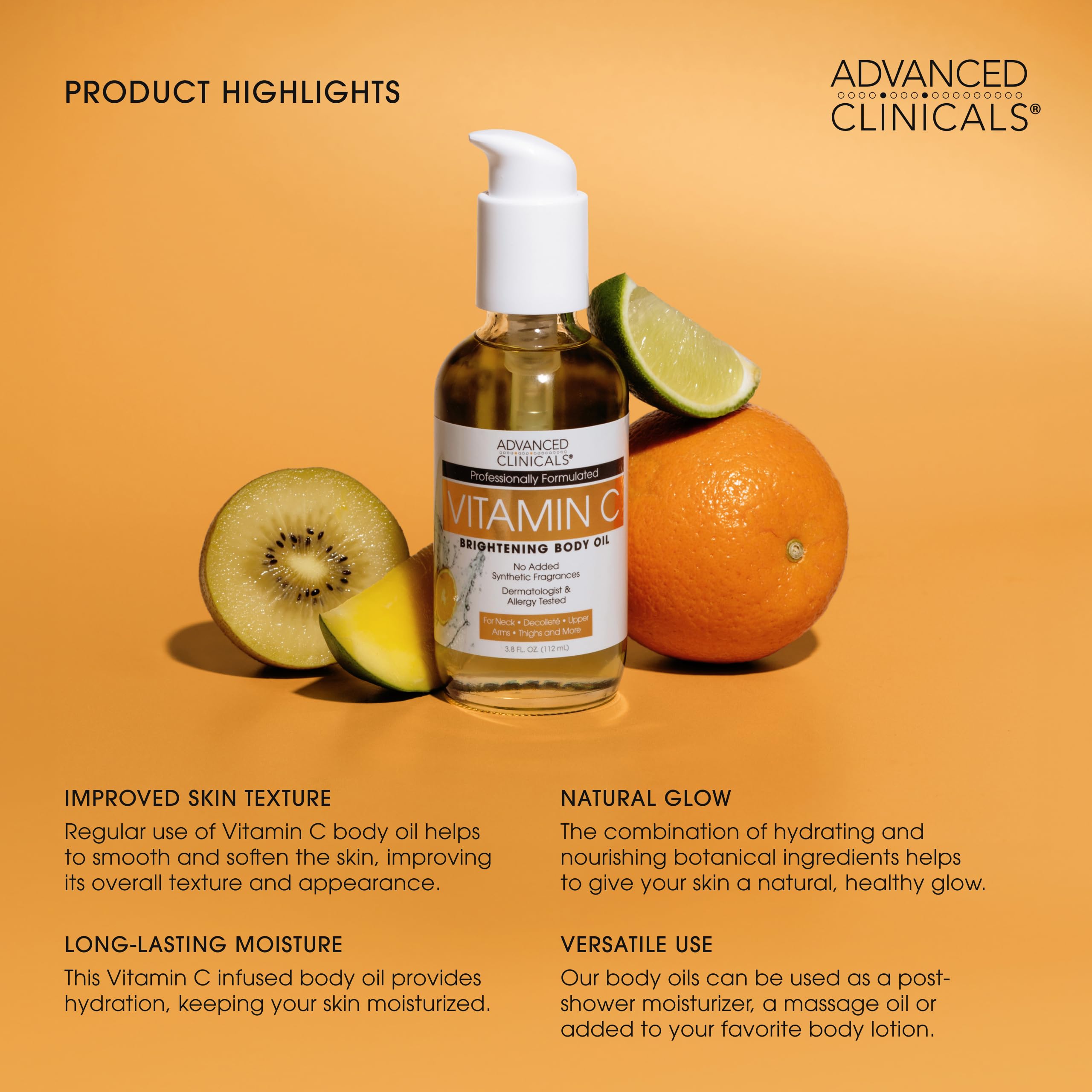 Advanced Clinicals Green Coffee Bean Oil Firming Cream & Vitamin C Body Oil Set - Anti-Cellulite Treatment for Smooth, Tight Skin | Perfect for Post-Workout Recovery & Nighttime Skincare Routine