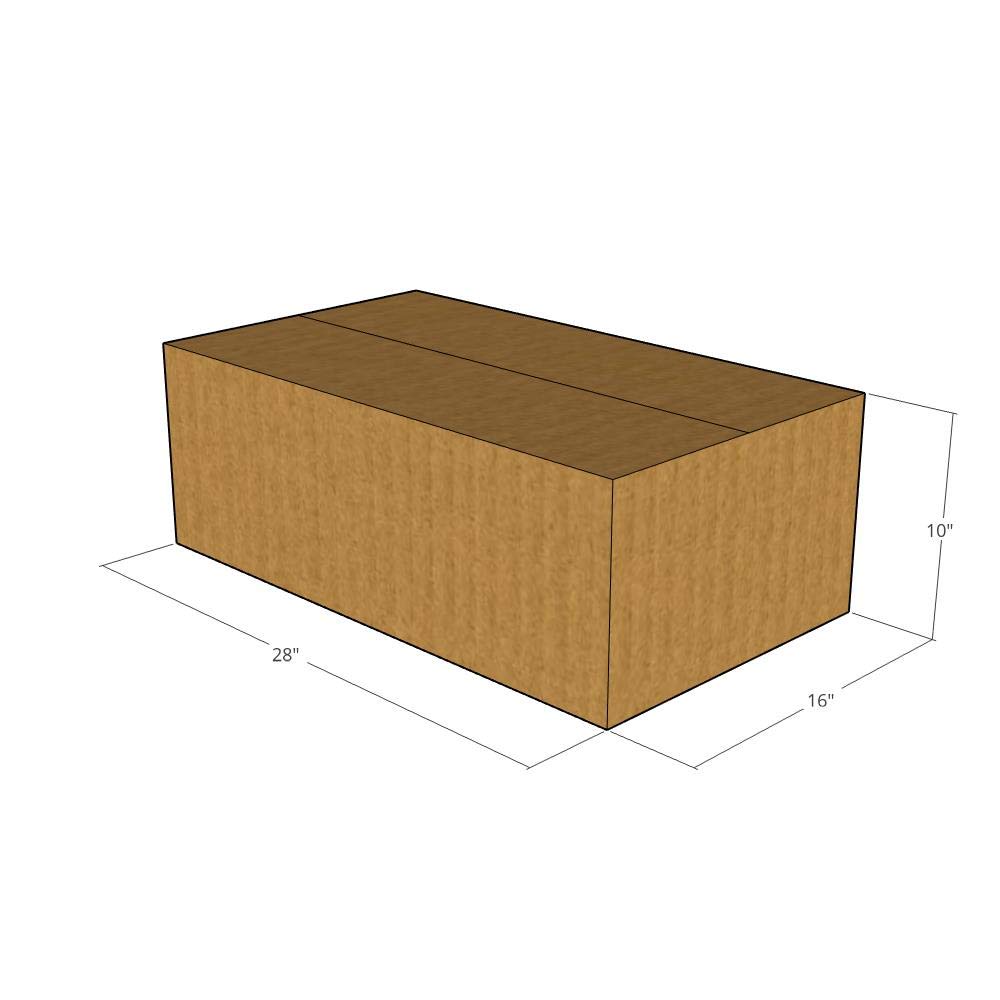 28x16x10 Inch 75 ECT New Corrugated Shipping Boxes - Heavy Duty Moving & Storage Boxes for Home, Office & Warehouse Packing