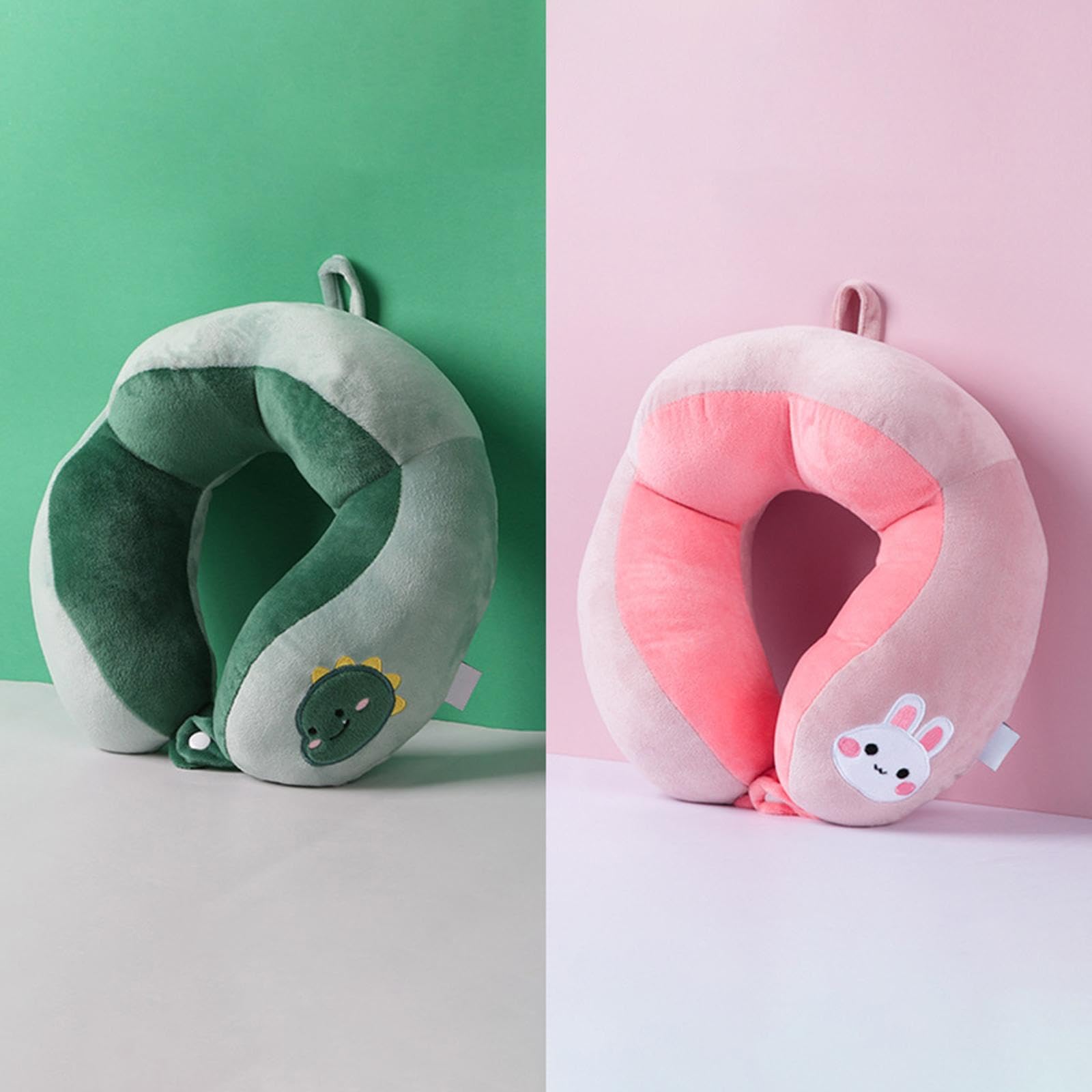 THE STYLE SUTRA® Travel Neck Pillow for Women & Men - Portable & Durable Memory Foam Support for Airplane, Car, Office - Soft Pink Travel Accessory | Perfect for Long Flights, Road Trips & Work Breaks