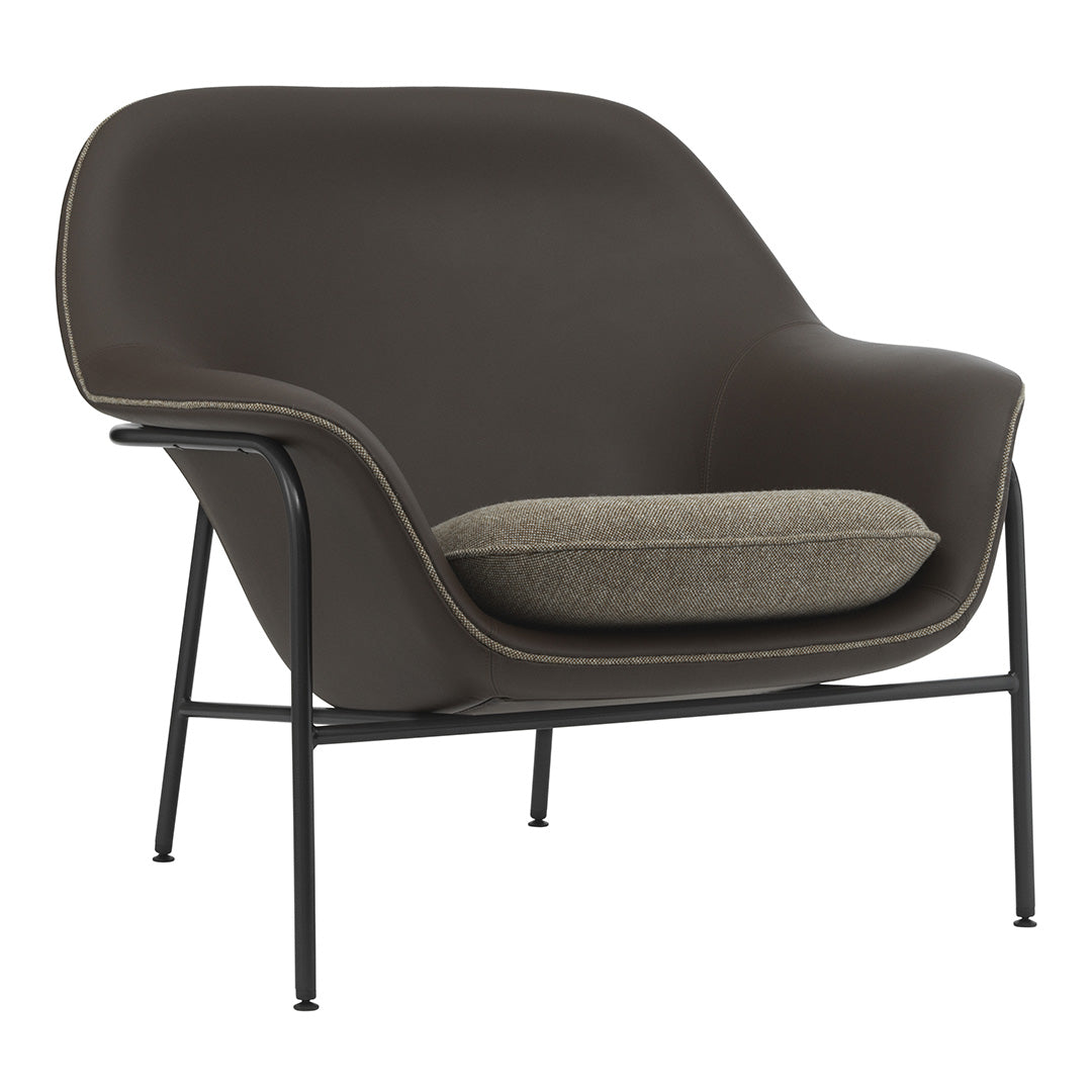 Modern Drape Low Lounge Chair with Sturdy Steel Legs - Perfect for Living Room, Bedroom, or Office Relaxation