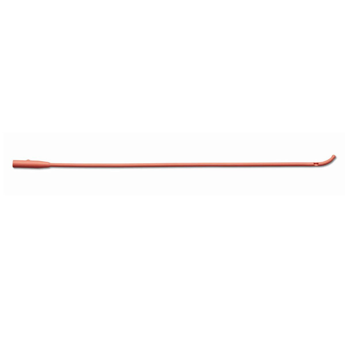 Sterile Red Rubber Coude Tip Urethral Catheter 14FR (Case of 12) - Medical Grade Catheter for Urological Procedures, Home Healthcare & Hospital Use
