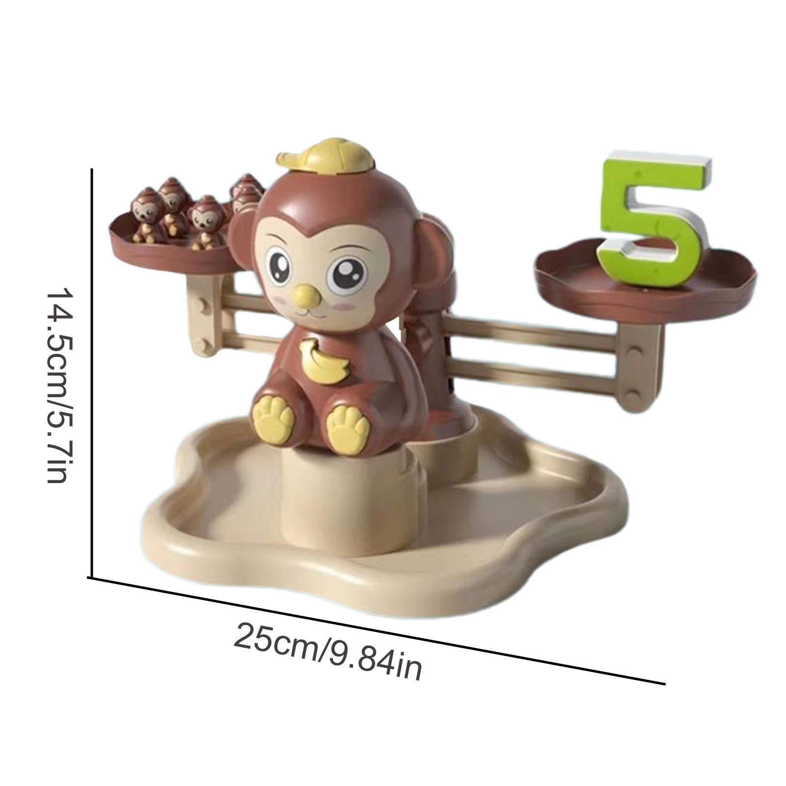 Monkey Balance Math Game for Kids Ages 3-5 - Fun Educational STEM Learning Toy for Preschool Boys & Girls - Counting & Number Skills Development - Perfect for Classroom & Homeschool Math Activities