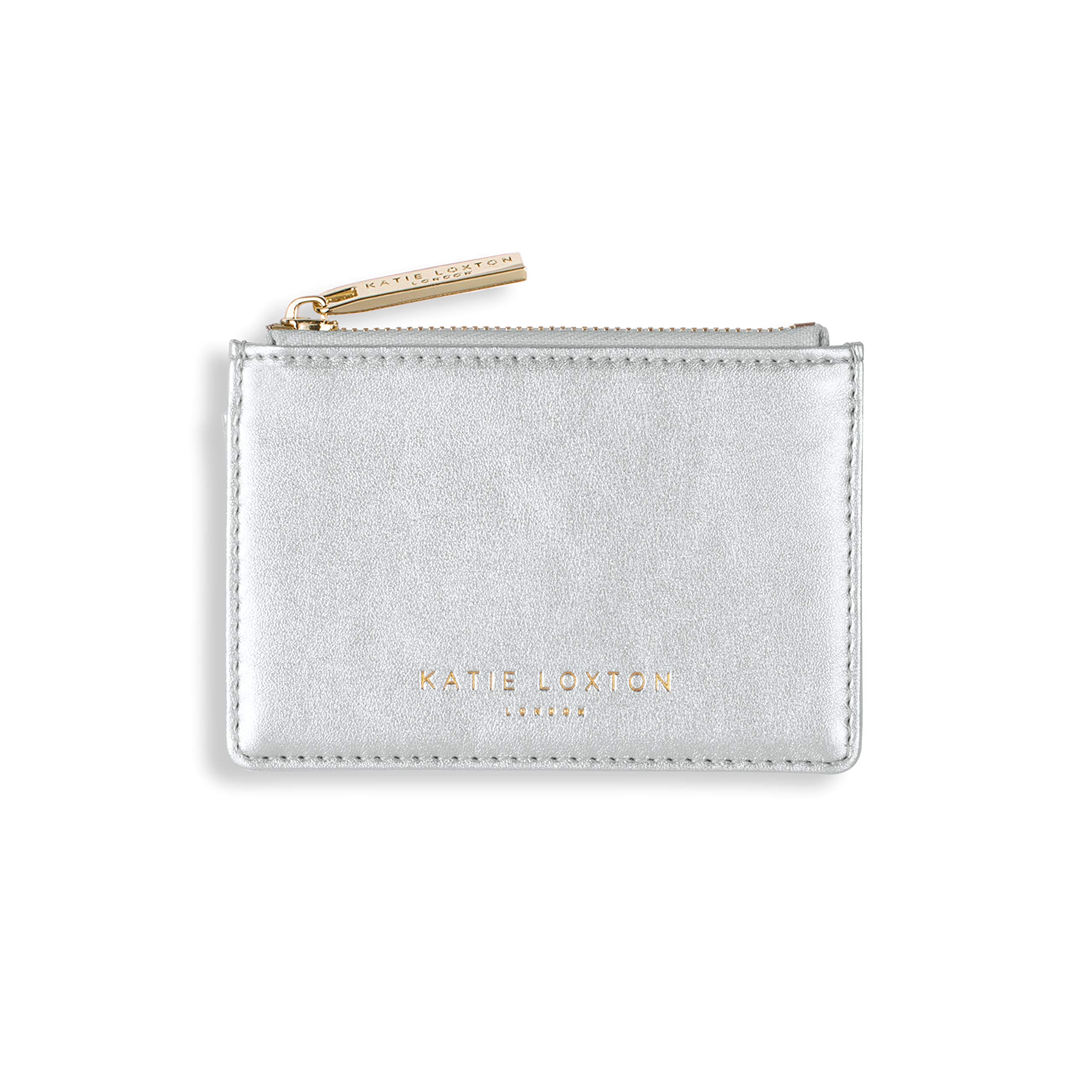 Katie Loxton Alexa Shimmer Women's Small Vegan Leather Zippered Card Holder Wallet - Slim RFID Blocking Wallet for Credit Cards & ID - Perfect for Everyday Use, Travel, and Minimalist Lifestyle