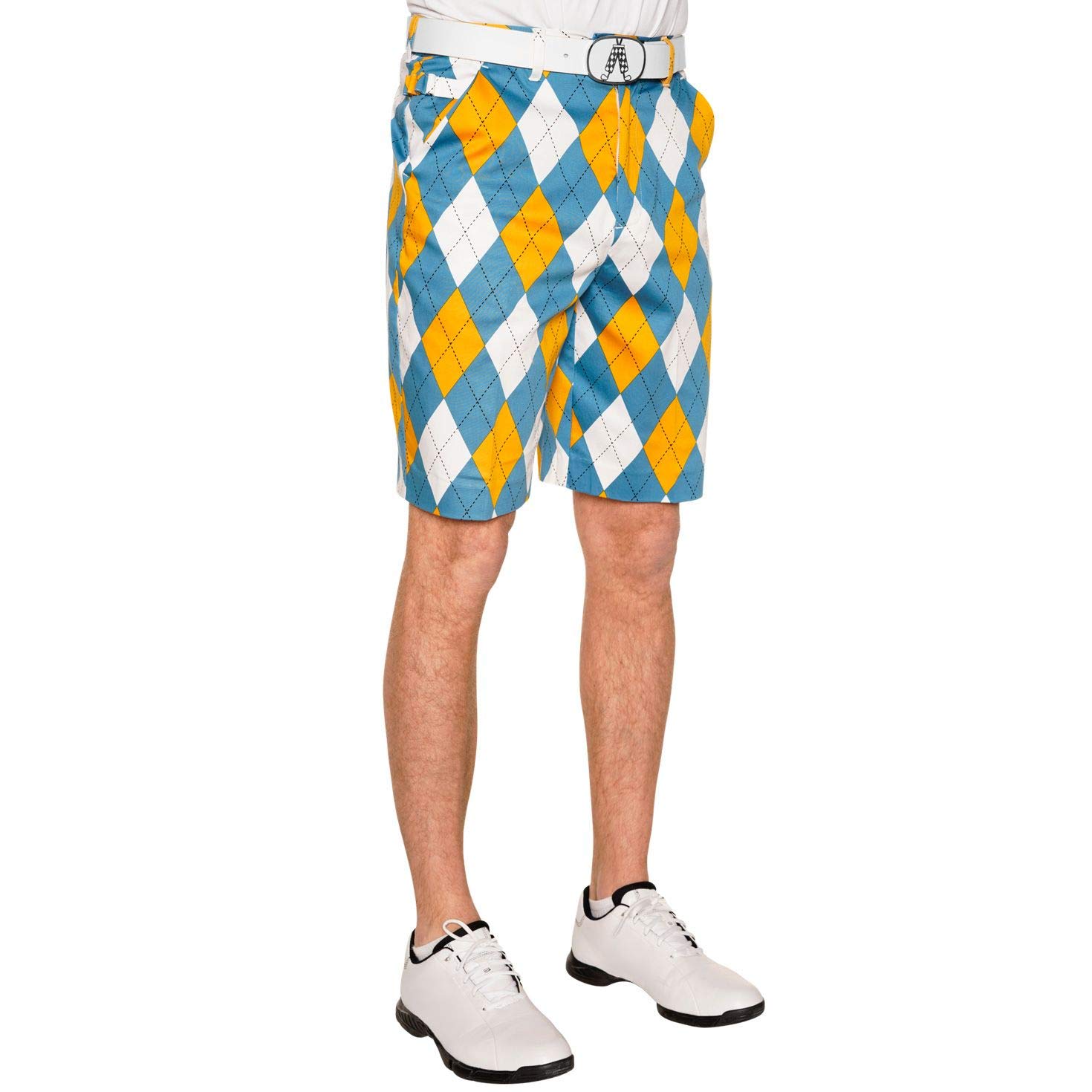 Royal & Awesome Men's Patterned Golf Shorts - Stylish & Comfortable Crazy Funny Golf Shorts for Men - Perfect for Golfing, Casual Wear & Outdoor Activities