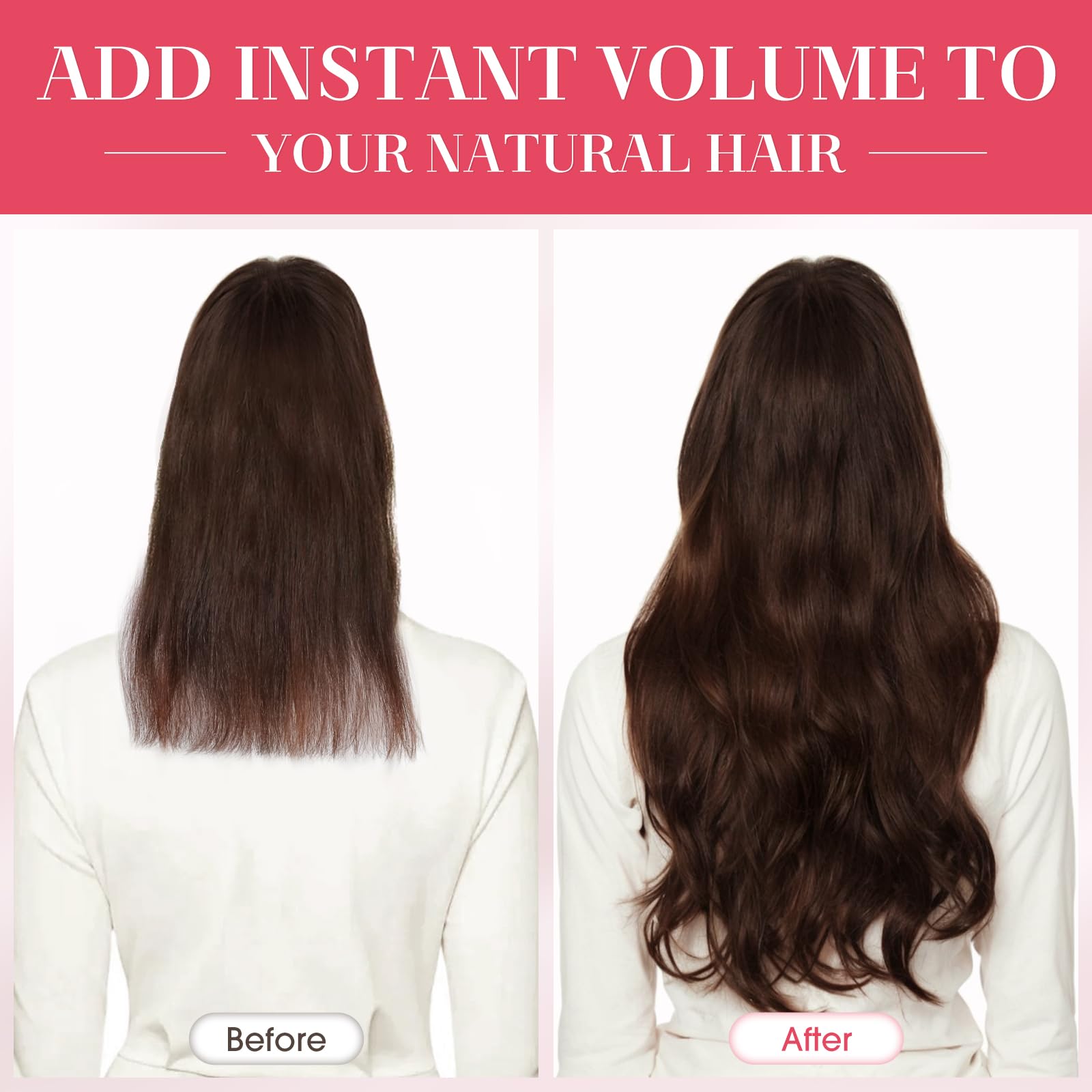 MY-LADY Clip In Hair Extensions 20 Inch Real Human Hair - 8pcs Remy Hair Extensions #12/613 Light Brown Bleach Blonde - 105g Silky Straight Hair Clip Ins for Women - Perfect for Daily Wear, Parties & Special Occasions