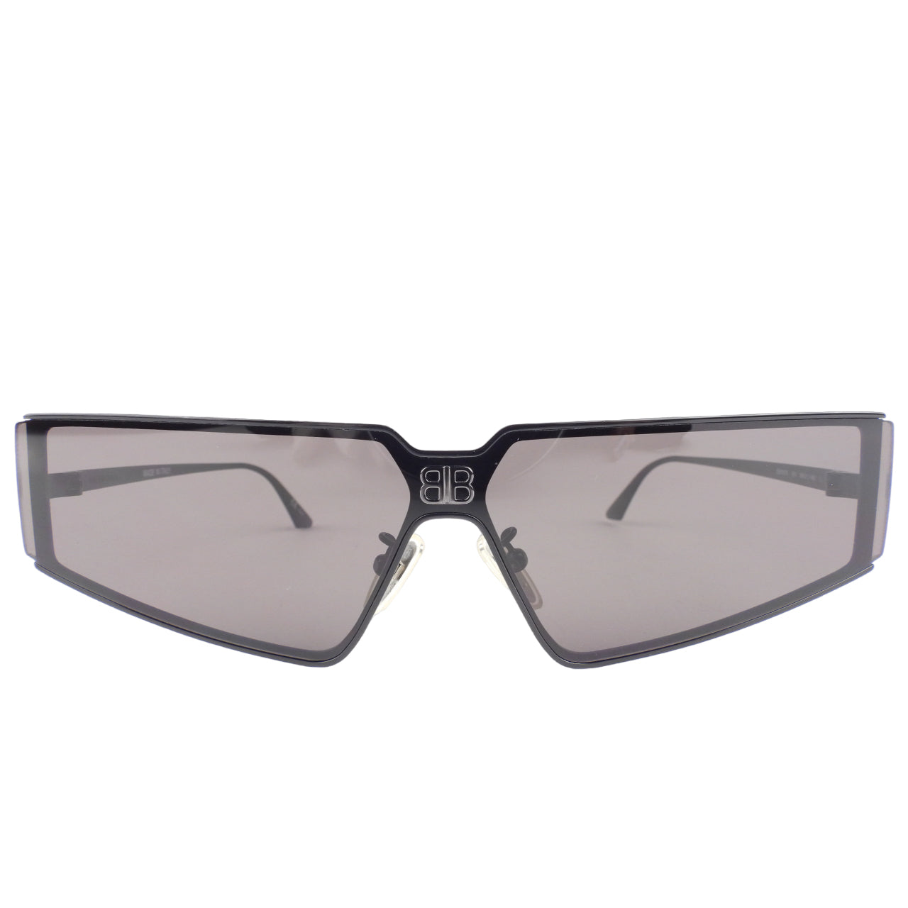 Balenciaga Black Metal Frame BB Logo Shield 2.0 Sunglasses for Women & Men - Luxury Designer Shades for Fashion, Travel & Outdoor Activities