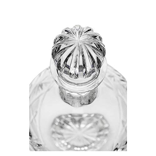 Premium 7-Piece Russian Crystal Vintage Vodka Set - 16-Oz Elegant Decanter Carafe with 6 Matching Shot Glasses - Classic Old-Fashioned Barware for Home Entertaining, Gifts & Cocktail Parties (5290G)