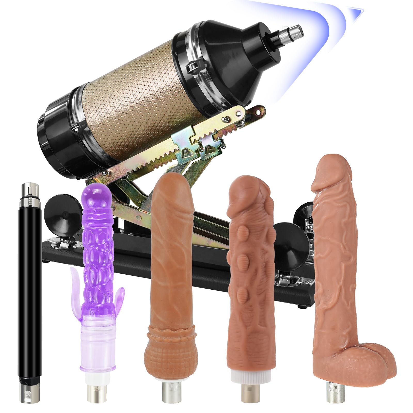Premium Automatic Thrusting Sex Machine for Women & Men - 4.5CM Thrusting Dildo with 5 Attachments - Powerful Adult Sex Toy for Couples & Solo Play - Bedroom Enhancer & BDSM Accessory