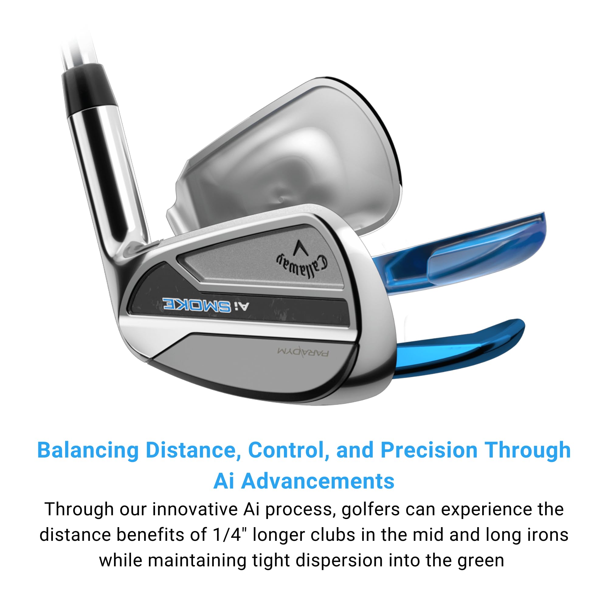 Callaway Golf Paradym AI Smoke Individual Iron - Premium Forged Golf Club for Men & Women | Perfect for Driving Range, Course Play & Tournament Performance