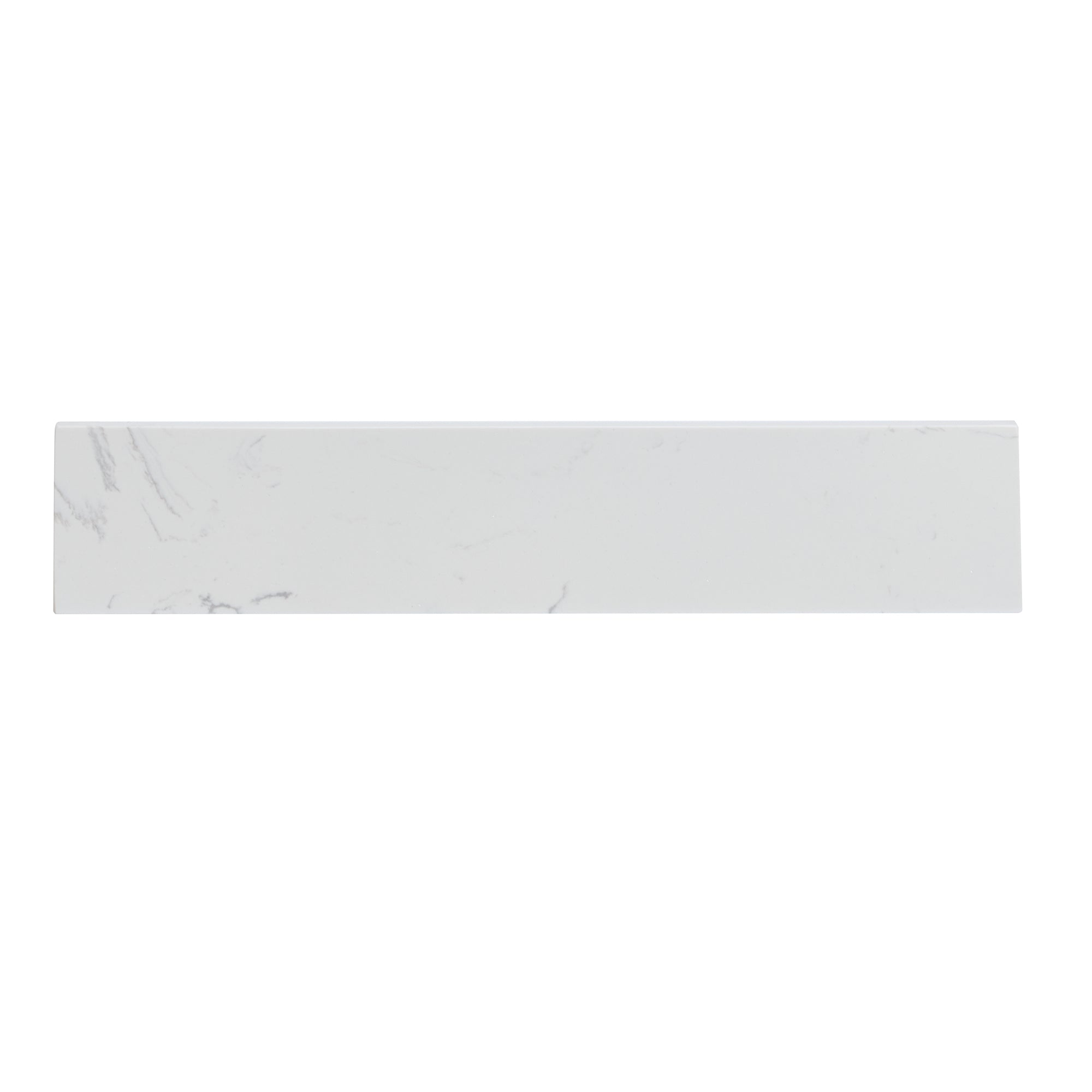 Caorle Stone Effect Single Sink Vanity Top - Snow White with Integrated White Porcelain Sink | Perfect for Bathroom Renovation & Modern Home Decor