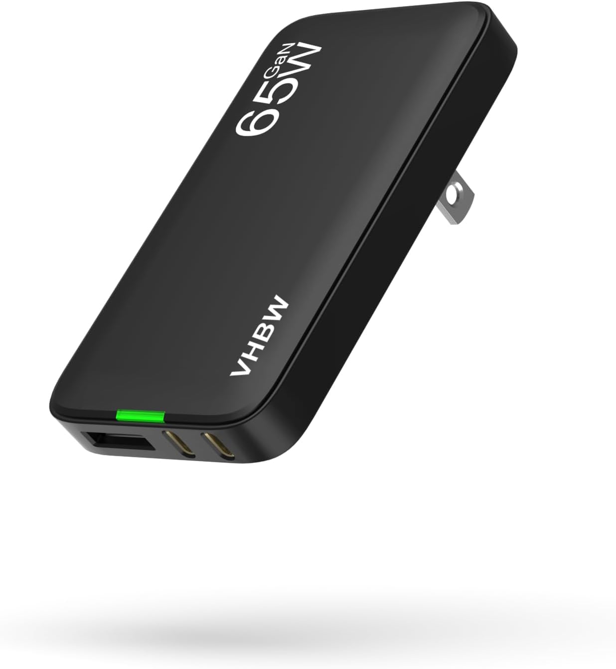 65W USB C GaN Fast Charger with PD3.0 & PPS - 3-Port Ultra Slim Wall Charger for MacBook Pro/Air, iPad Pro, iPhone 15/14/Pro, Samsung Galaxy, Google Pixel - Foldable Plug for Travel - Perfect for Home, Office & Business Trips (Black)