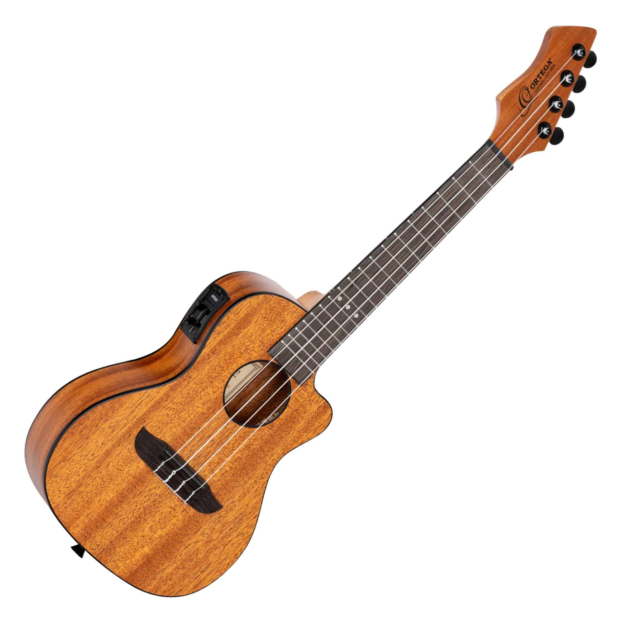 Ortega Horizon Series RUHZ-CE-MM 4-String Concert Acoustic-Electric Ukulele with Reverse Headstock - Right-Handed Natural Finish | Perfect for Live Performances, Studio Recording & Travel Musicians
