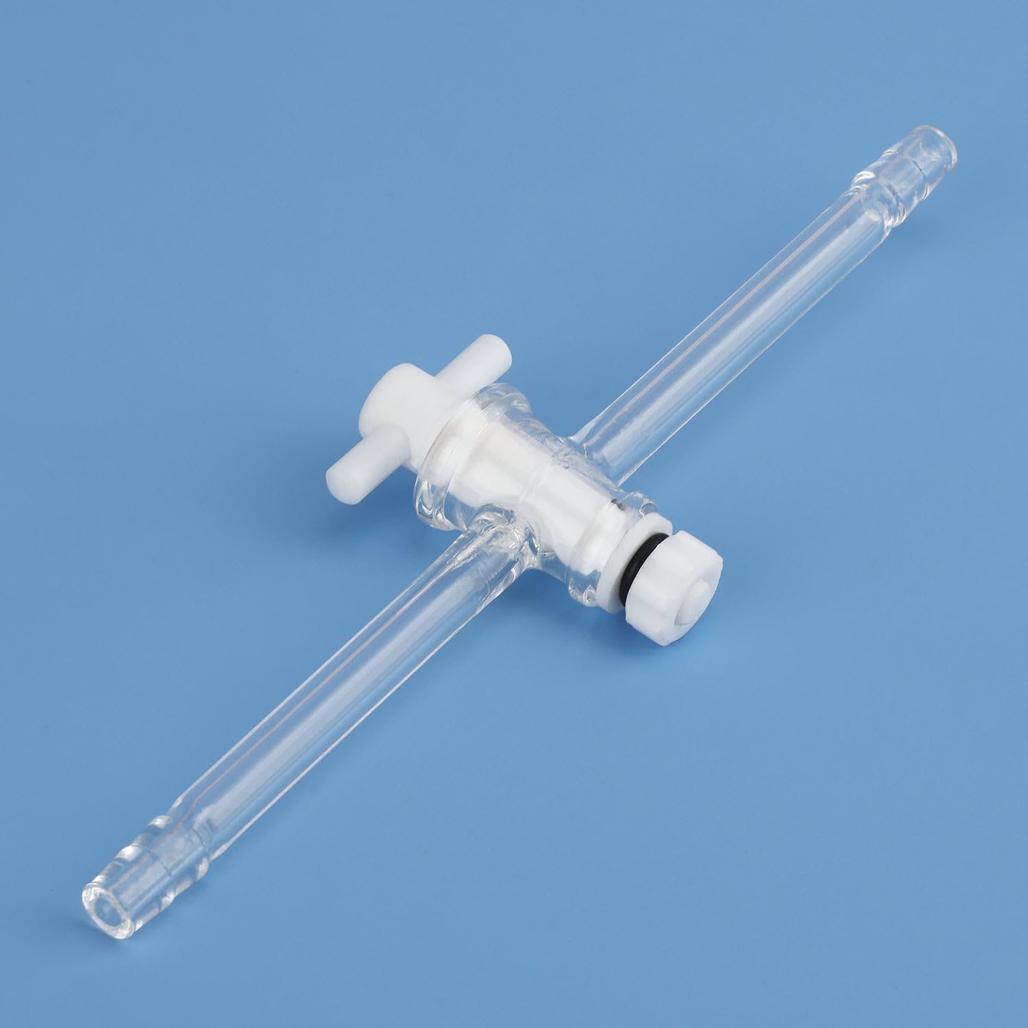 Labasics 8mm PTFE Stopcock Glass Vacuum Flow Control Adapter - Borosilicate Glass Distillation Take Off Adapter for Chemistry Labs | Essential for Vacuum Distillation, Fractional Distillation & Laboratory Experiments
