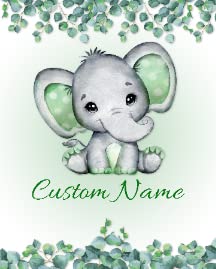 Floral Green Elephant