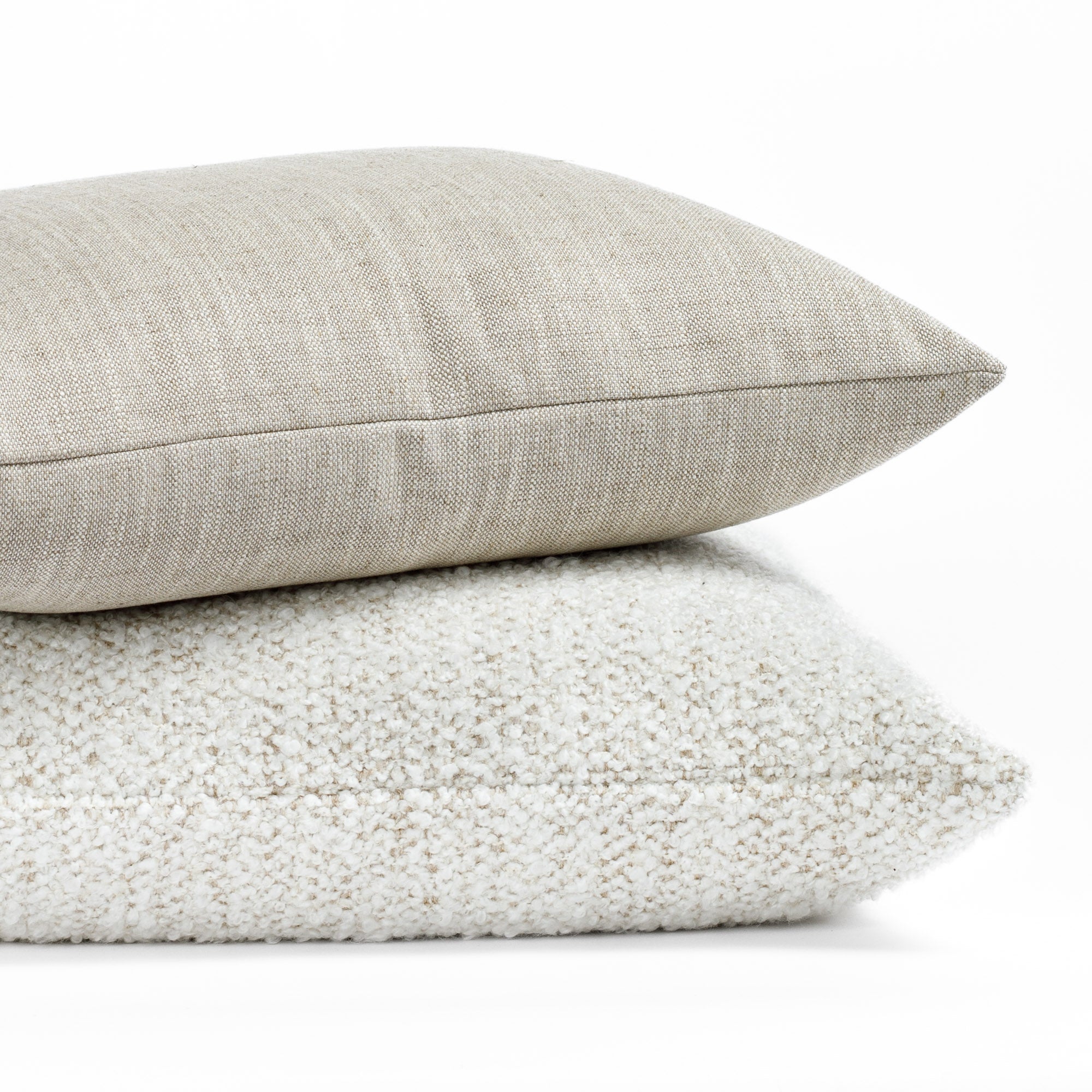 Brussels 22x22 Inch Decorative Throw Pillow Cover in Oatmeal - Perfect for Sofa, Bed, Couch & Home Decor