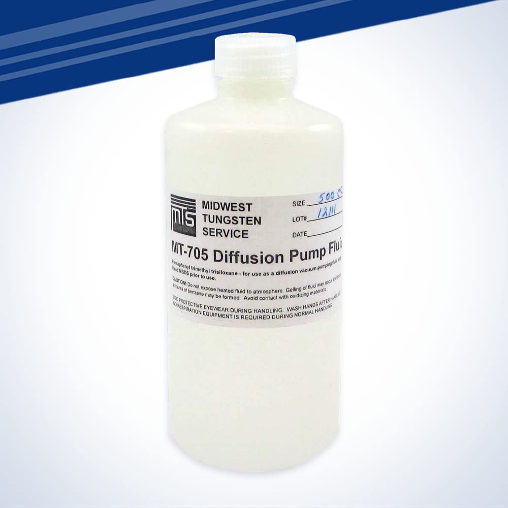 Midwest Tungsten MT-705 High Vacuum Diffusion Pump Oil - 500cc | Dow Corning Equivalent | Hydrolysis & Oxidation Resistant | Free MSDS Sheet | Ideal for Laboratory, Industrial Vacuum Systems & Semiconductor Manufacturing