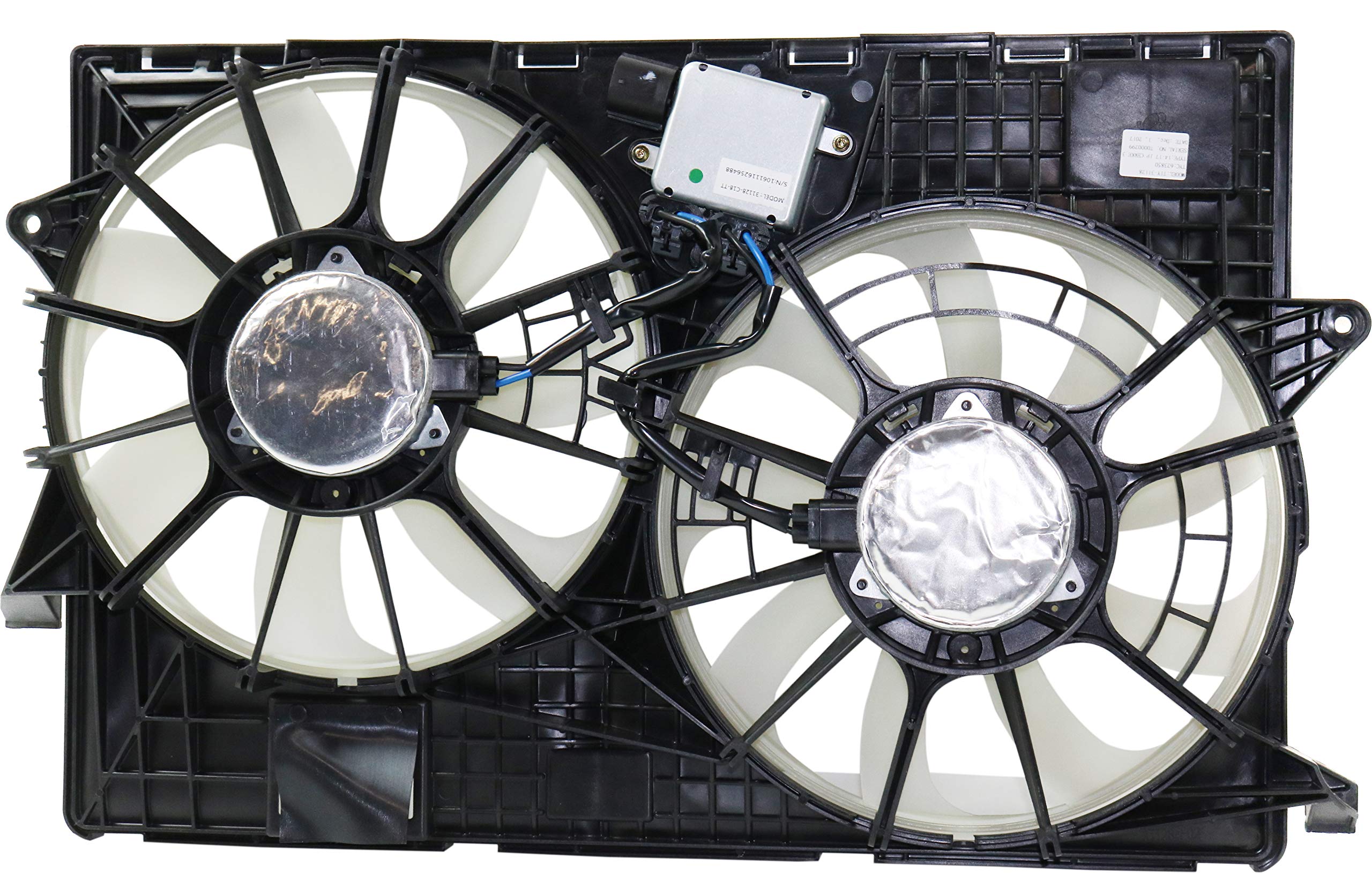 Evan Fischer Cooling Fan Assembly Compatible with 2014-2018 Jeep Cherokee - High Performance Replacement Part for Engine Cooling System - Perfect for Off-Roading, Daily Commuting & Summer Driving