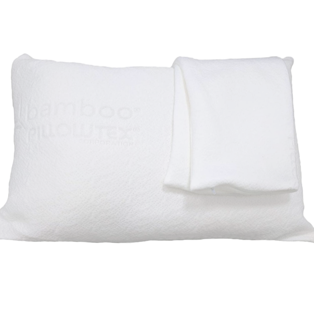 Premium Bamboo Pillow Cover by Pillowtex - Hypoallergenic & Breathable for a Cool & Comfortable Sleep - Perfect for Bedroom, Travel & Allergy Relief