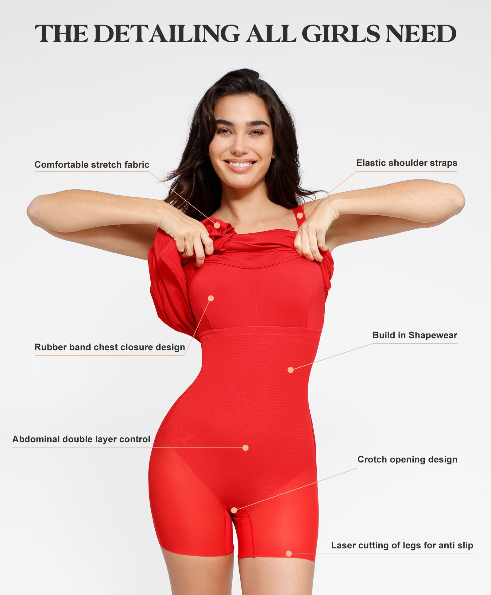 Popilush Shapewear Dress - Bodycon Maxi Dress with Built-in Shapewear for Women | 2024 Trending Slimming Dresses | Perfect for Parties, Weddings & Evening Events