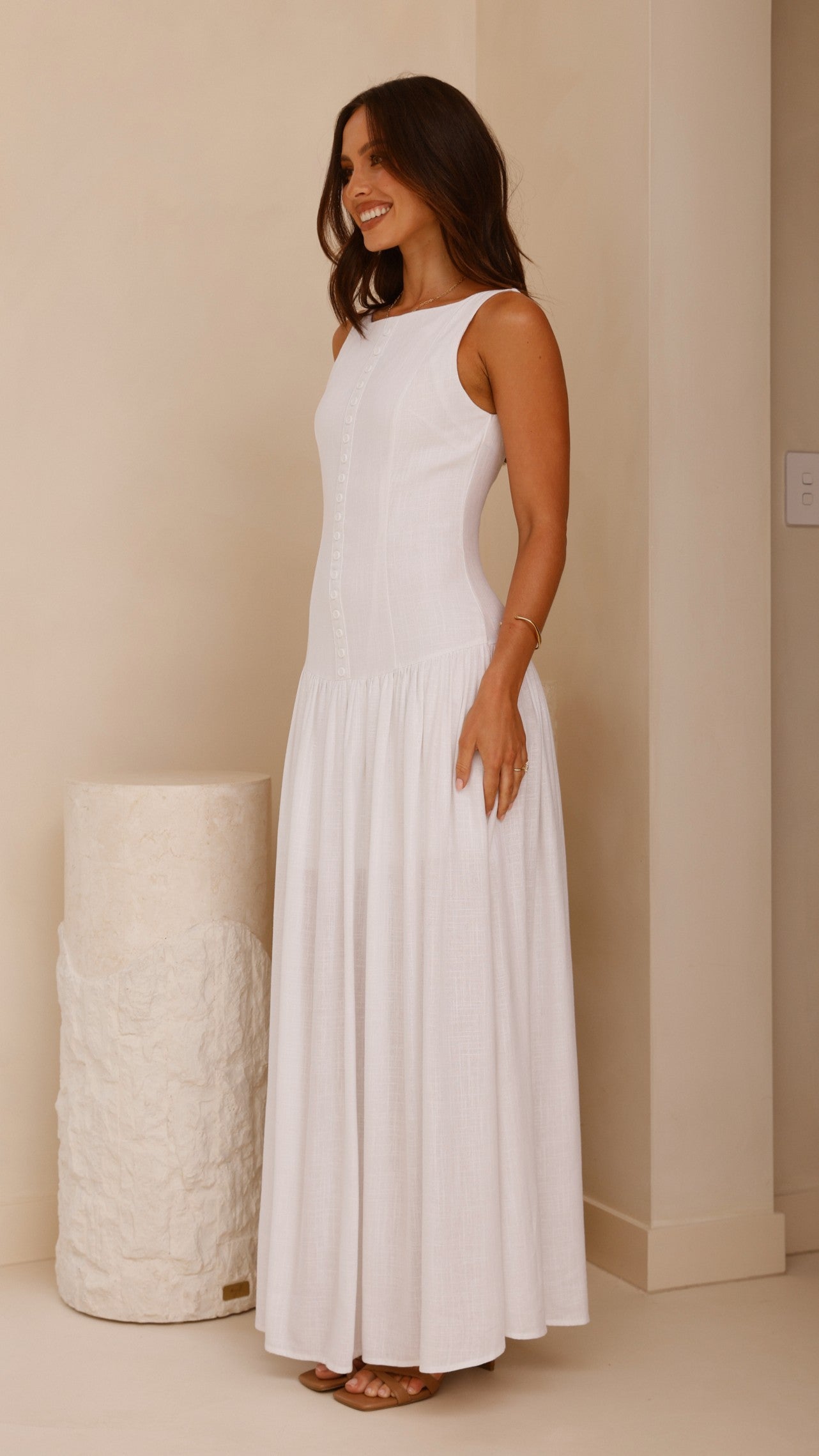 Kora Maxi Dress in White | Elegant Long Summer Dress for Women | Perfect for Beach, Vacation & Casual Outings