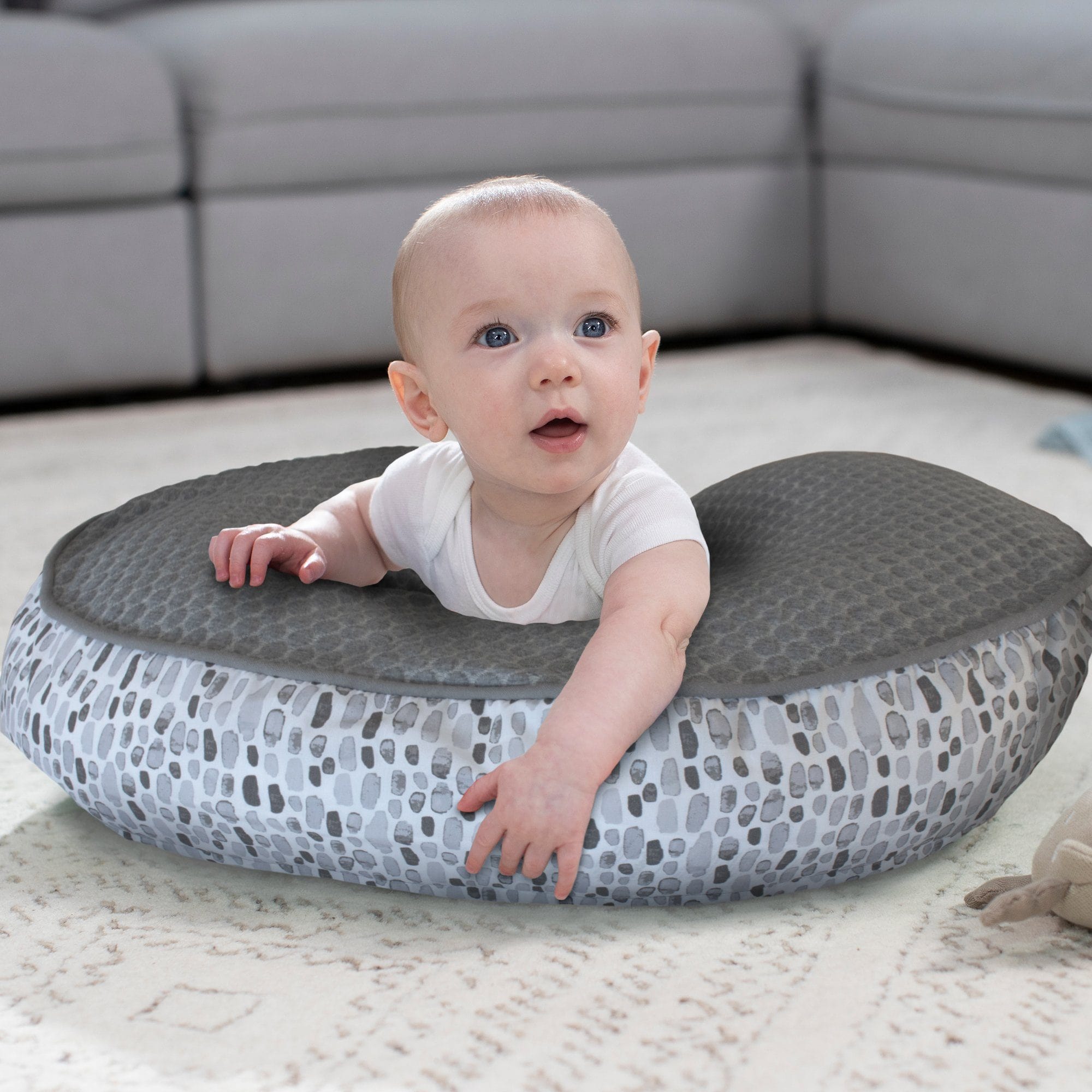 Boppy Luxe Slipcovered Nursing Pillow for Breastfeeding & Baby Support - Soft & Comfortable for Newborns & Infants - Perfect for Nursing, Bottle Feeding & Tummy Time
