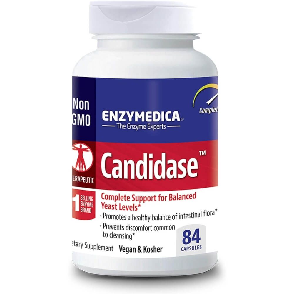 Enzymedica Candidase Capsules - Powerful Digestive Enzyme Supplement for Gut Health & Candida Support - Ideal for Digestive Comfort After Meals & Travel