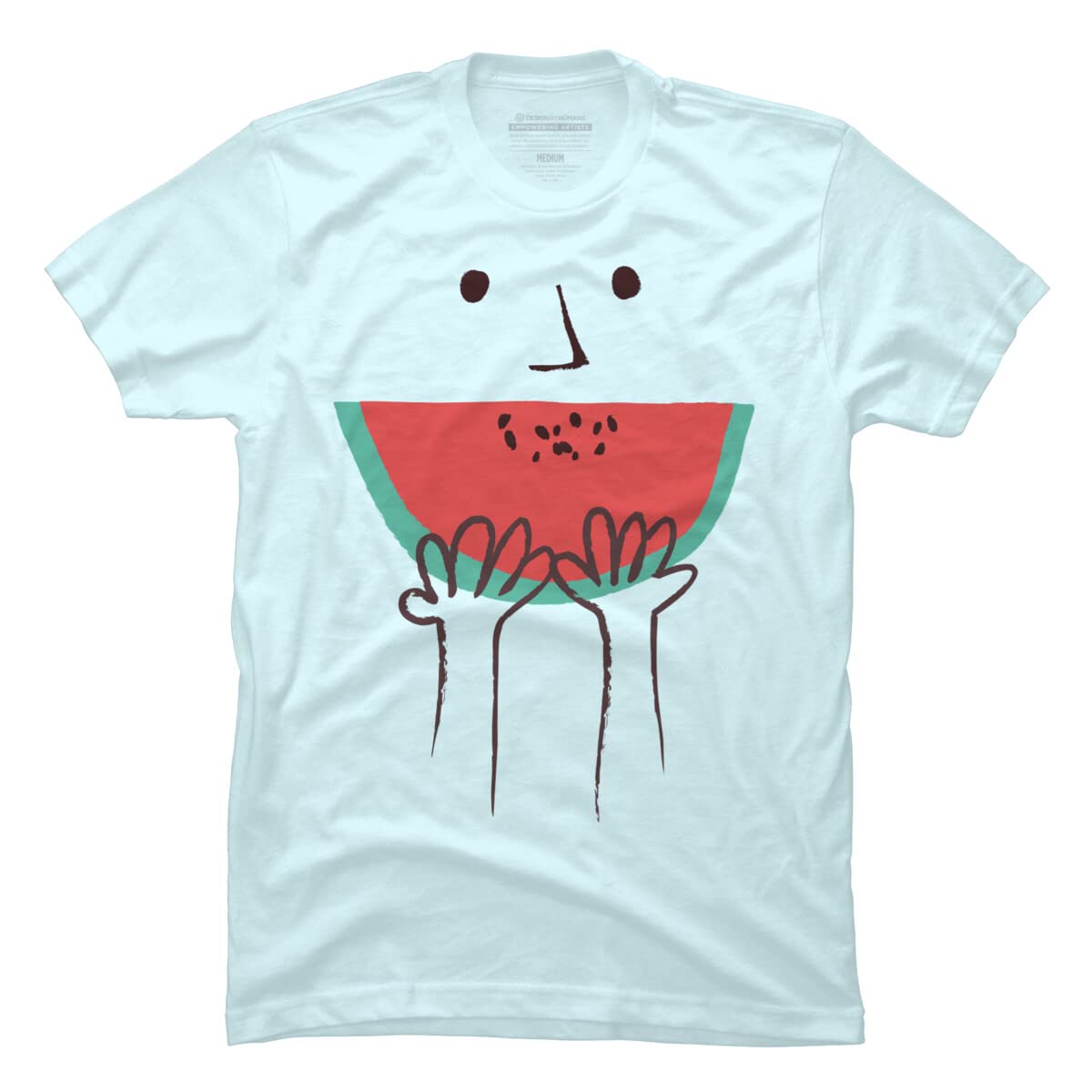 Design By Humans Men's Summer Smile Graphic T-Shirt - Soft Cotton Short Sleeve Tee for Casual Wear & Summer Outfits - Perfect for Beach, Vacation, and Everyday Comfort