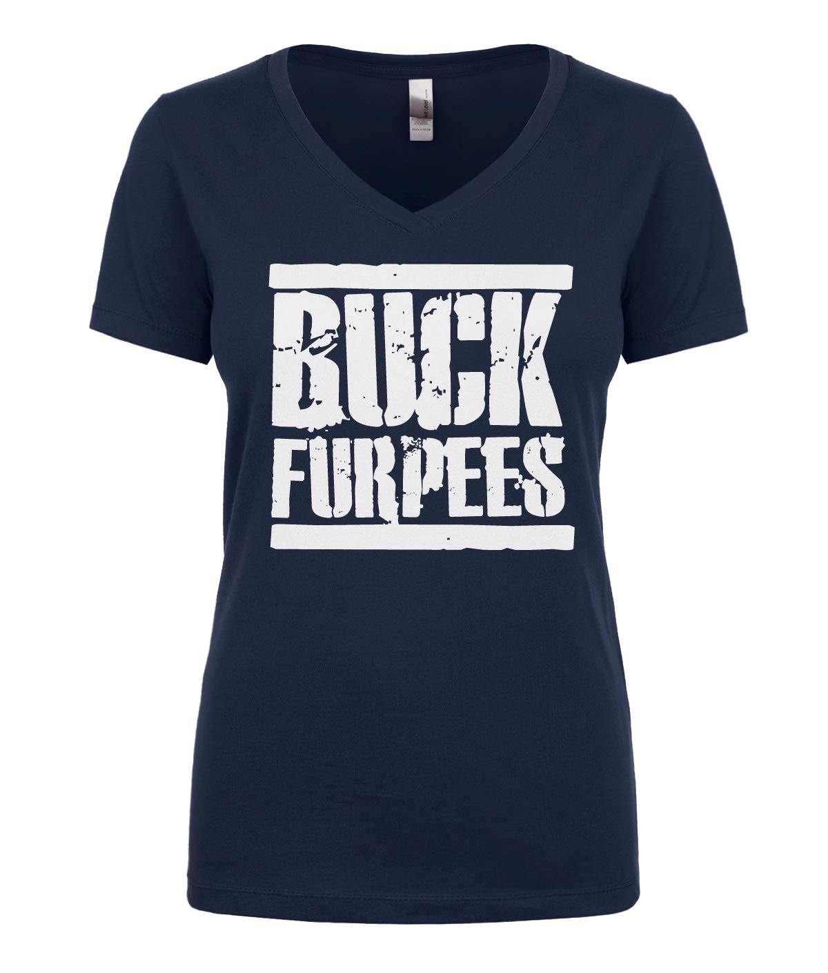 Women's Buck Furpees Fitness Workout V-Neck T-Shirt - Comfortable & Stylish Activewear for Gym, Running & Casual Wear
