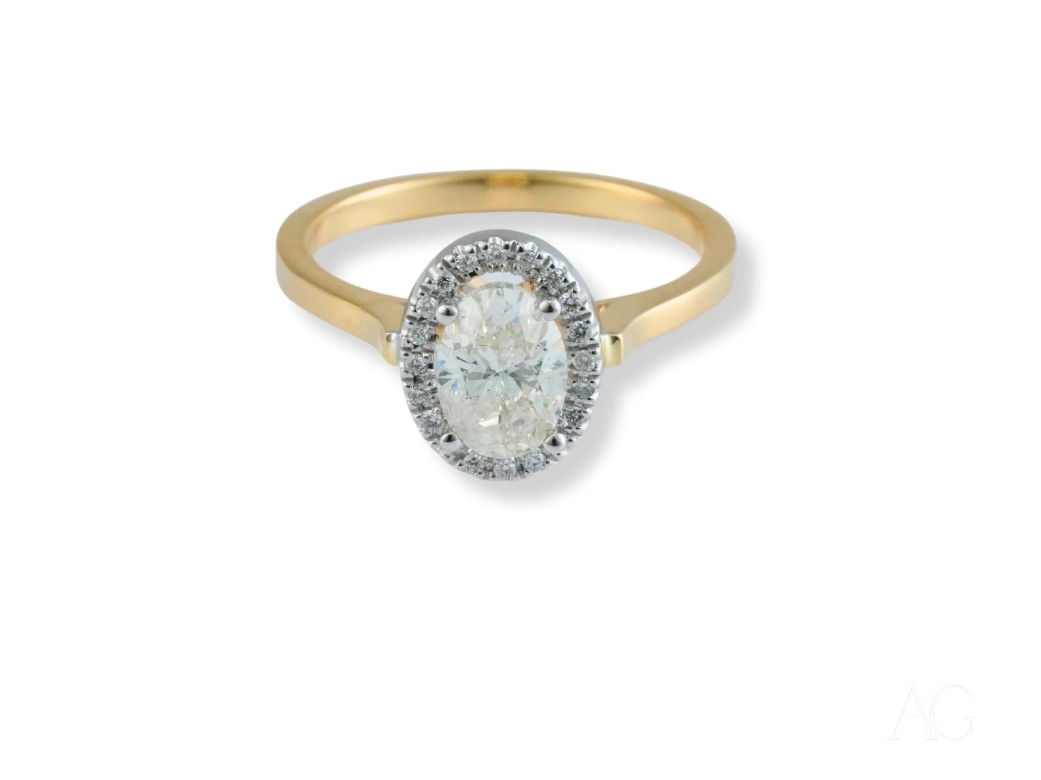Eternal Halo Engagement Ring - 14K White Gold Diamond Wedding Band for Women | Perfect Proposal, Anniversary & Bridal Jewelry Gift