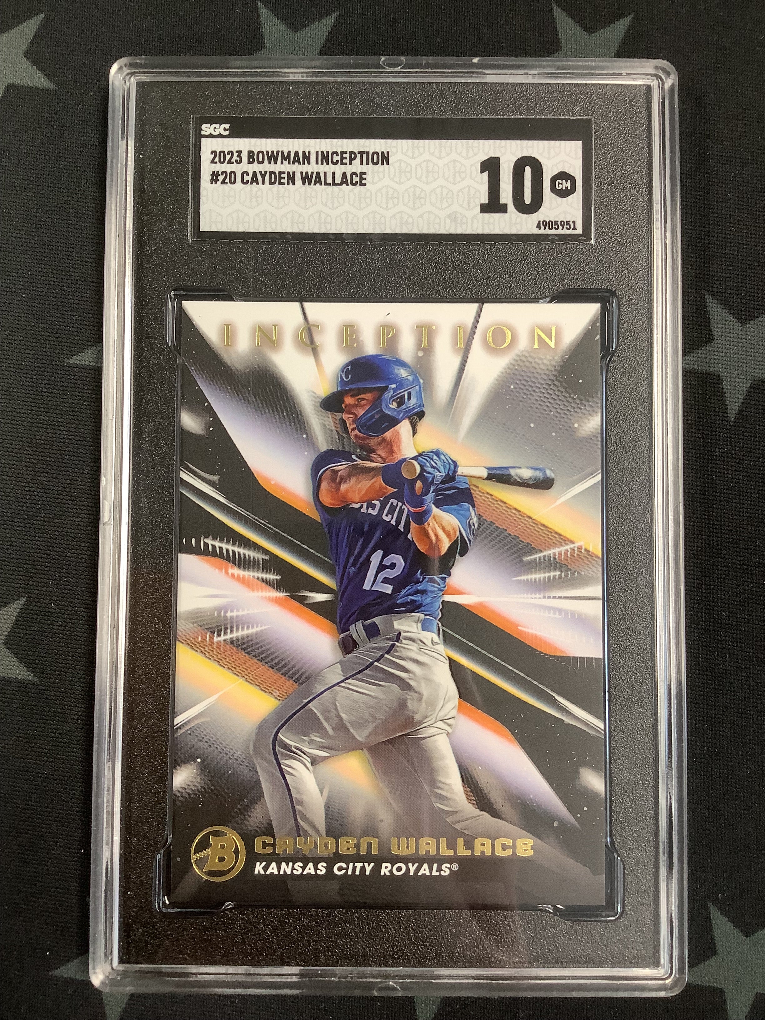 2023 Bowman Inception Cayden Wallace #20 SGC GM 10 Baseball Card - Perfect for Collectors & Investors, Great for Display or Trading