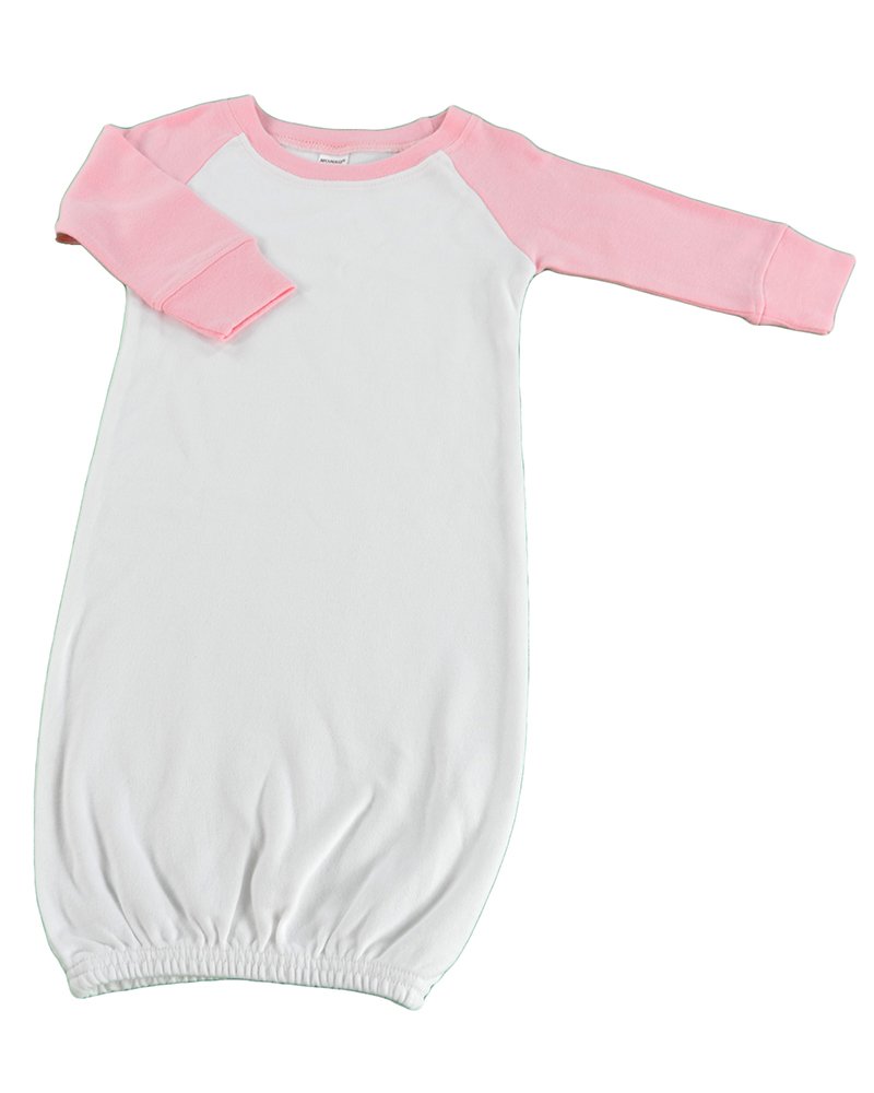 Monag Soft Cotton Long Sleeve Raglan Baby Gowns for Newborns & Infants - Comfortable Sleepwear for Nursery, Hospital & Home Use