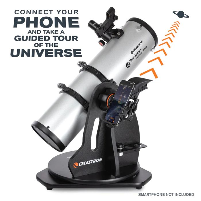 Celestron StarSense Explorer 130mm Tabletop Dobsonian Telescope - Smartphone App-Enabled for Easy Night Sky Navigation - Perfect for Beginners & Backyard Stargazing