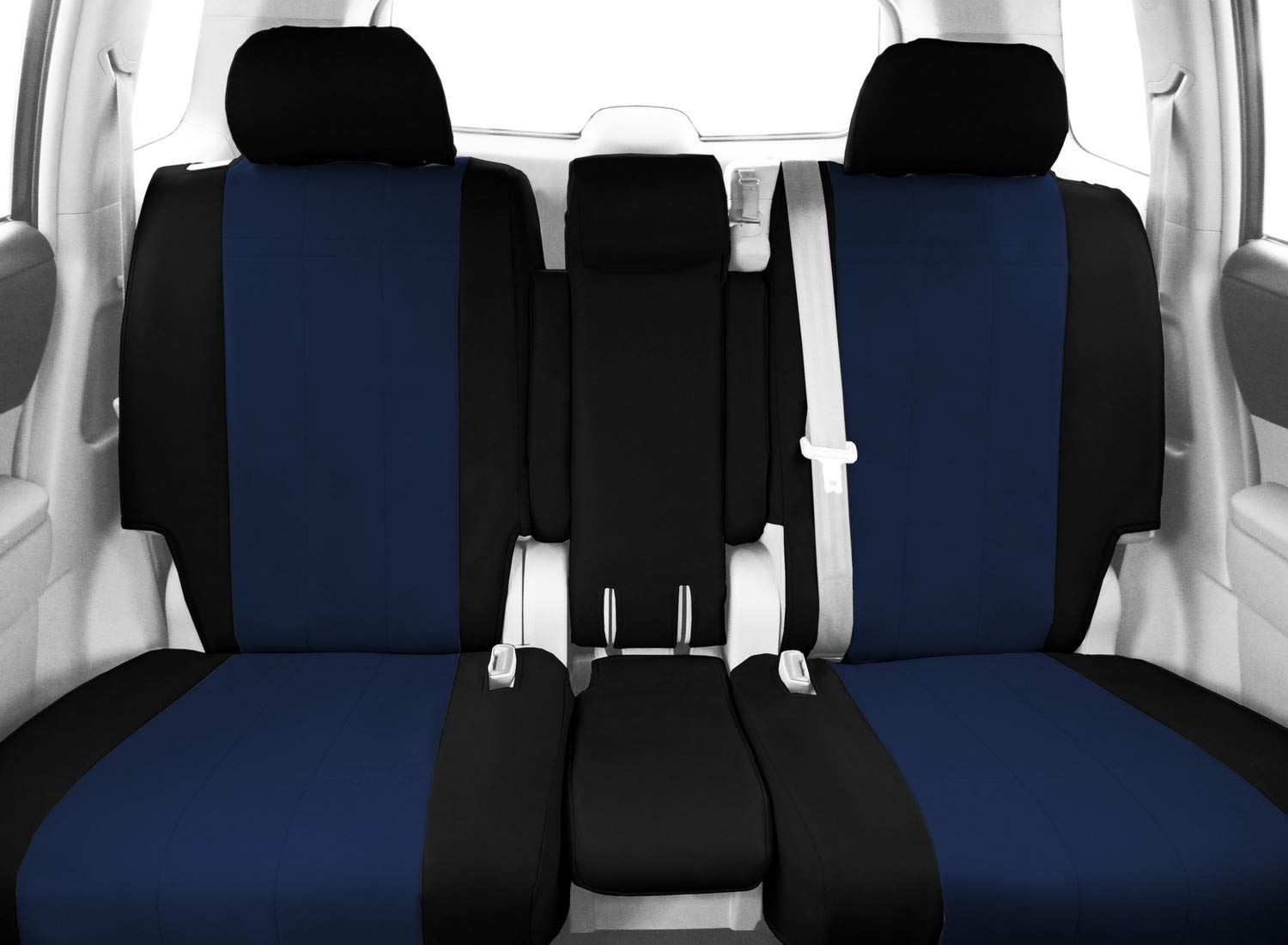 CalTrend Rear 40/20/40 Split Bench Seat Covers for 2010-2011 Honda CR-V | Premium Cordura Fabric | Blue with Black Trim | Durable Protection for Car Seats | Perfect for Outdoor Adventures & Daily Commutes