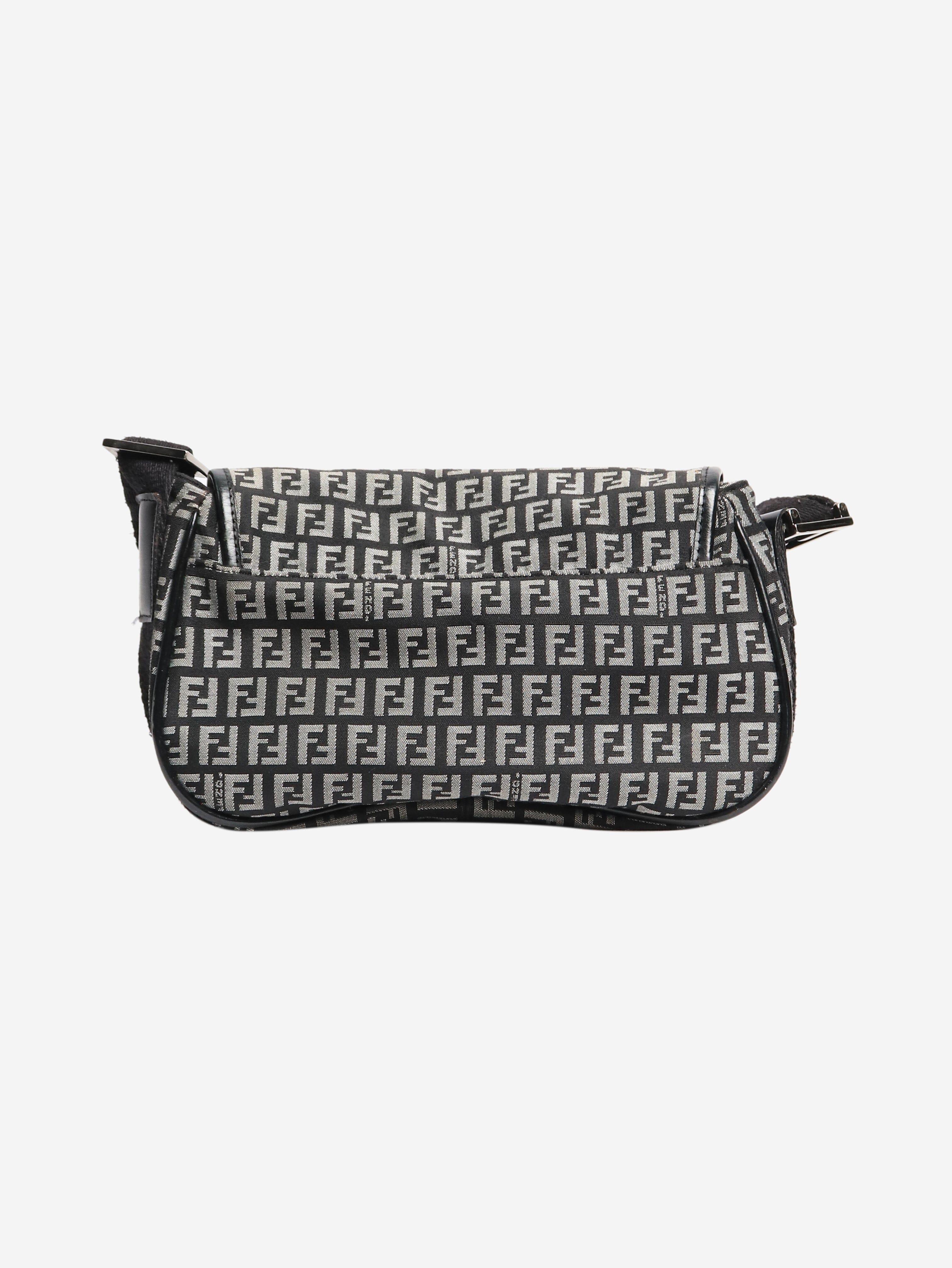 Stylish Black & Grey Zucchino Canvas Shoulder Bag for Women - Trendy Casual Crossbody Purse for Everyday Use, Travel & Shopping
