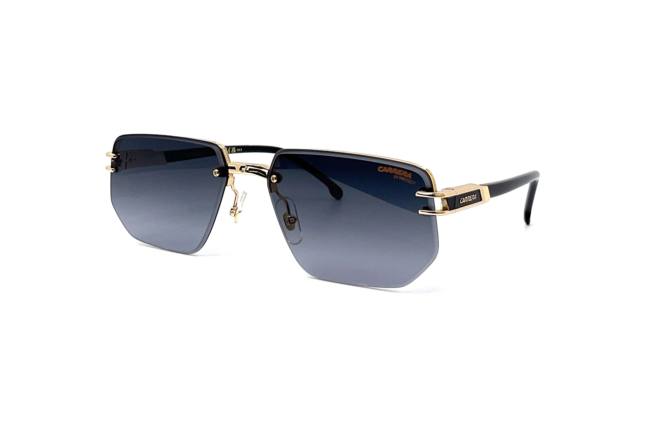Carrera 1070/S Sunglasses - Gold & Black Aviator Style for Men & Women - Perfect for Driving, Outdoor Sports & Fashion Accessories