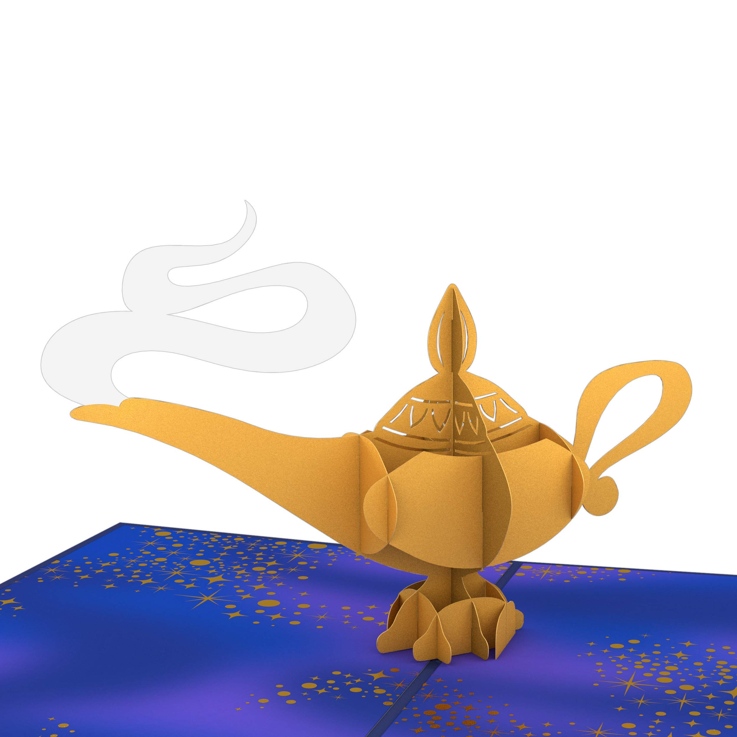 Disney Aladdin Genie Lamp 3D Pop Up Card - Birthday & Greeting Card for Disney Fans