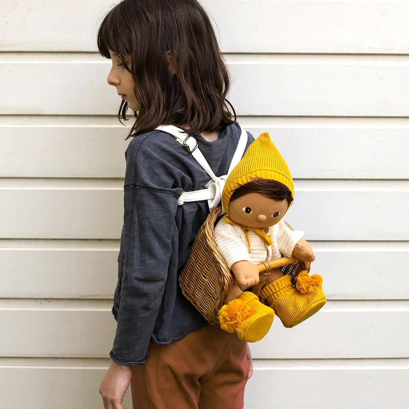 Dinkum Doll Bring Me Basket - Handmade Woven Storage Basket for Home Organization, Nursery Decor & Gift Giving | Perfect for Toys, Blankets & Laundry